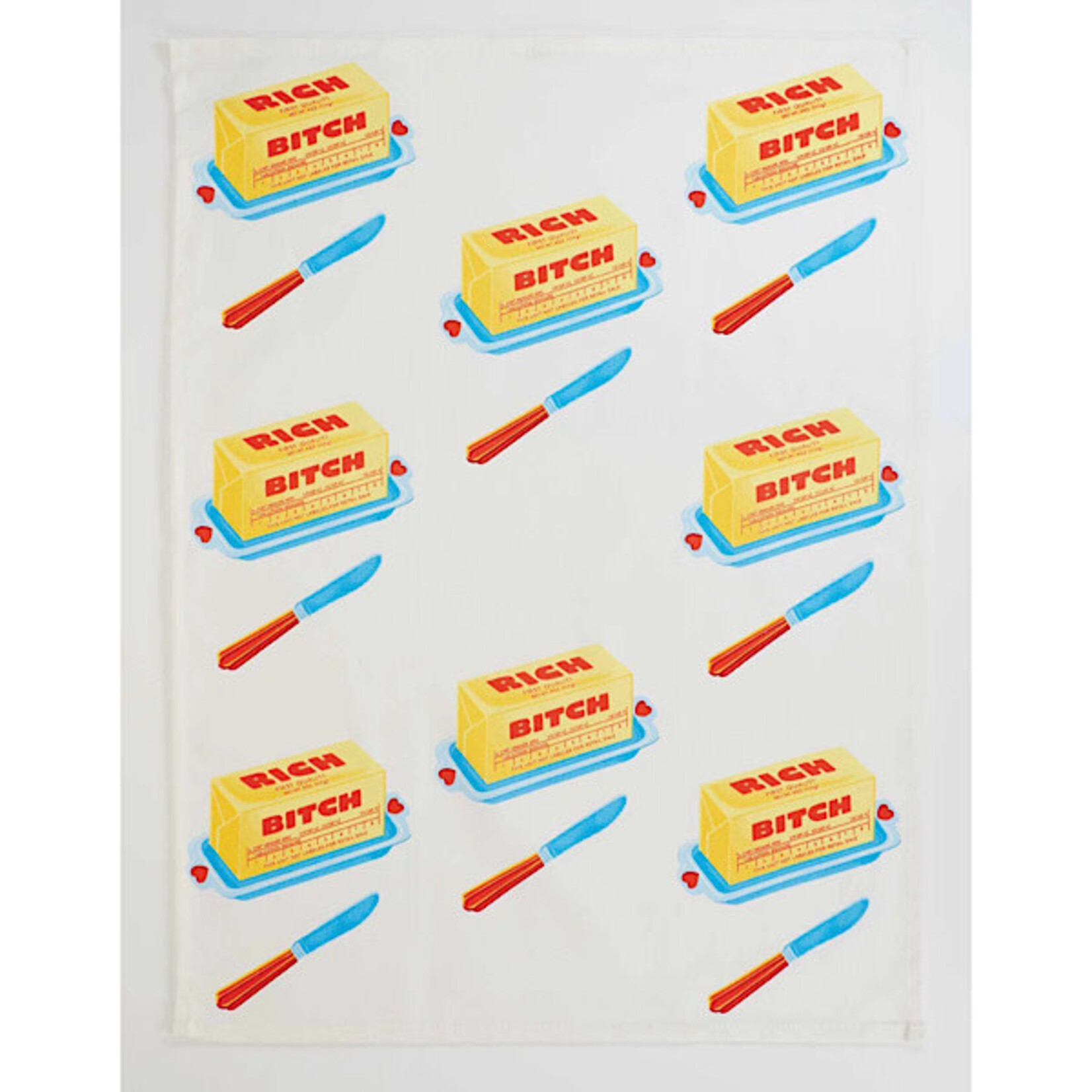 Dish Towel - Rich Bitch (Butter)