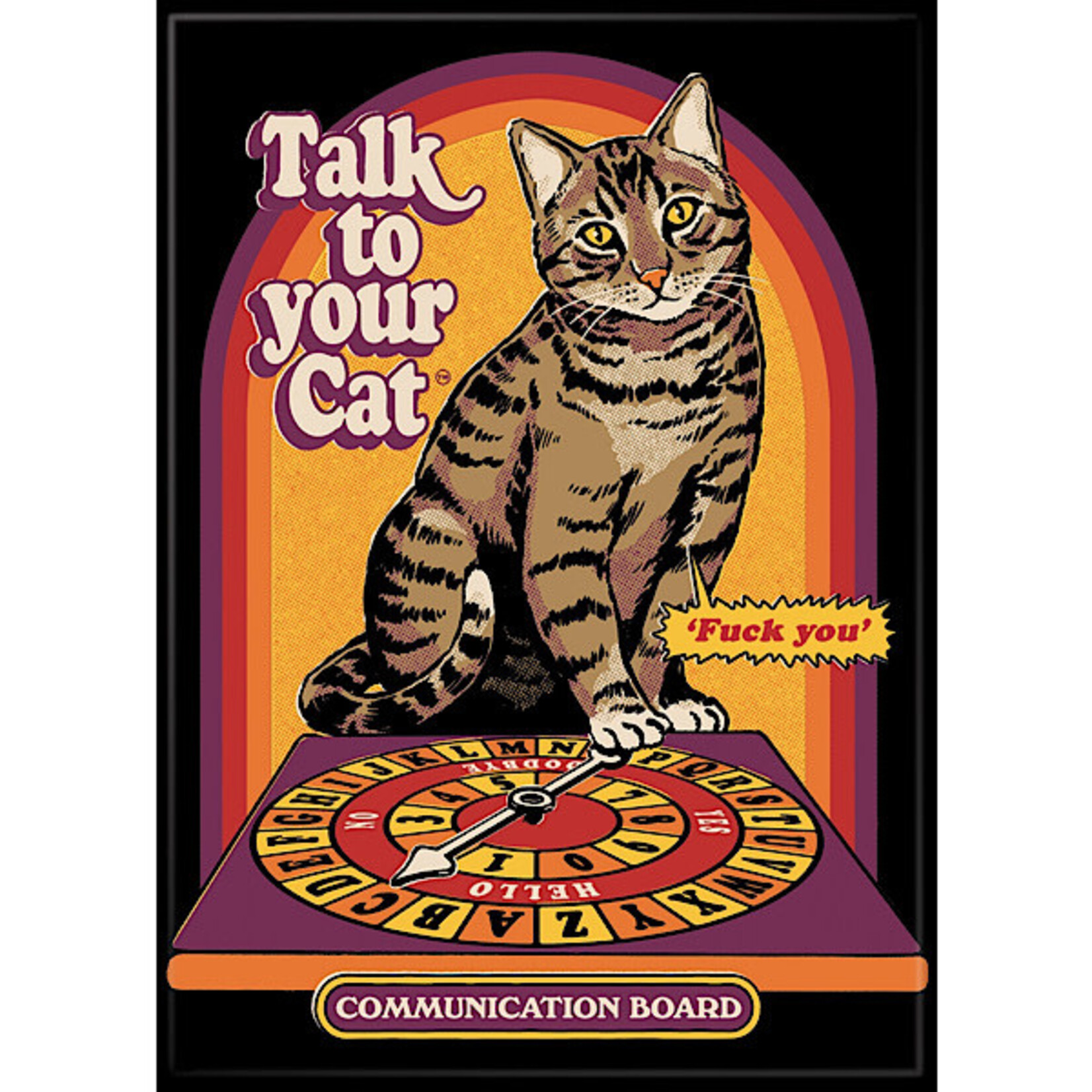 Magnet - Talk To Your Cat Communication Board “Fuck You”