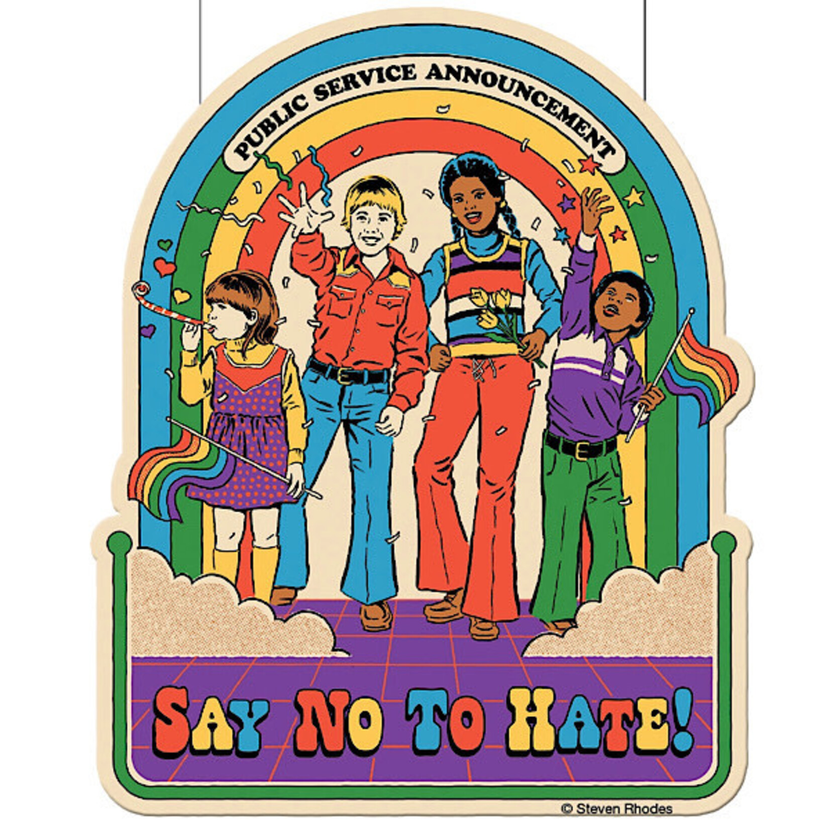 Sticker - Public Service Announcement Say No To Hate