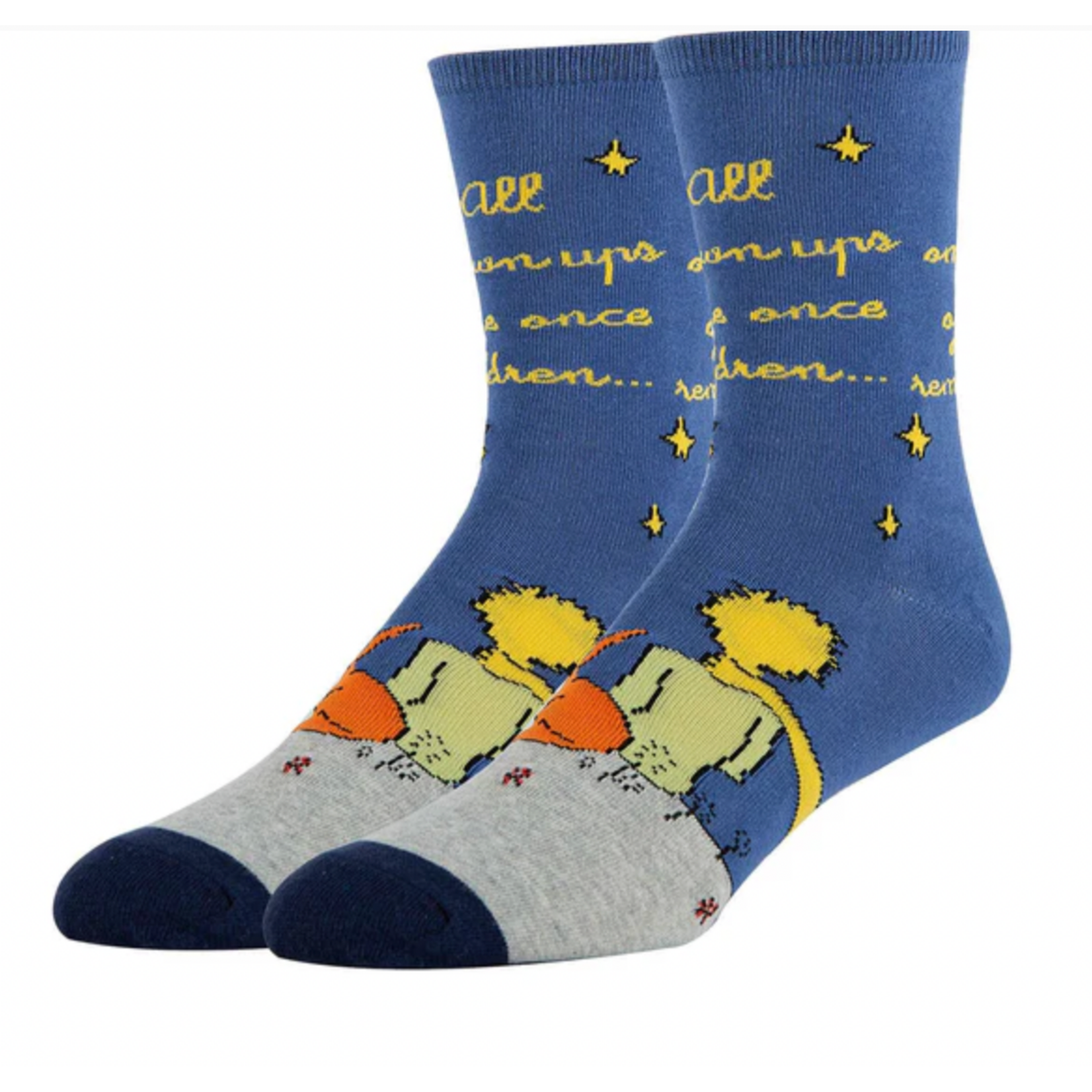 Socks (Womens) "Grown Ups Were Once Children. Only Few Of Them Remember" - The Little Prince