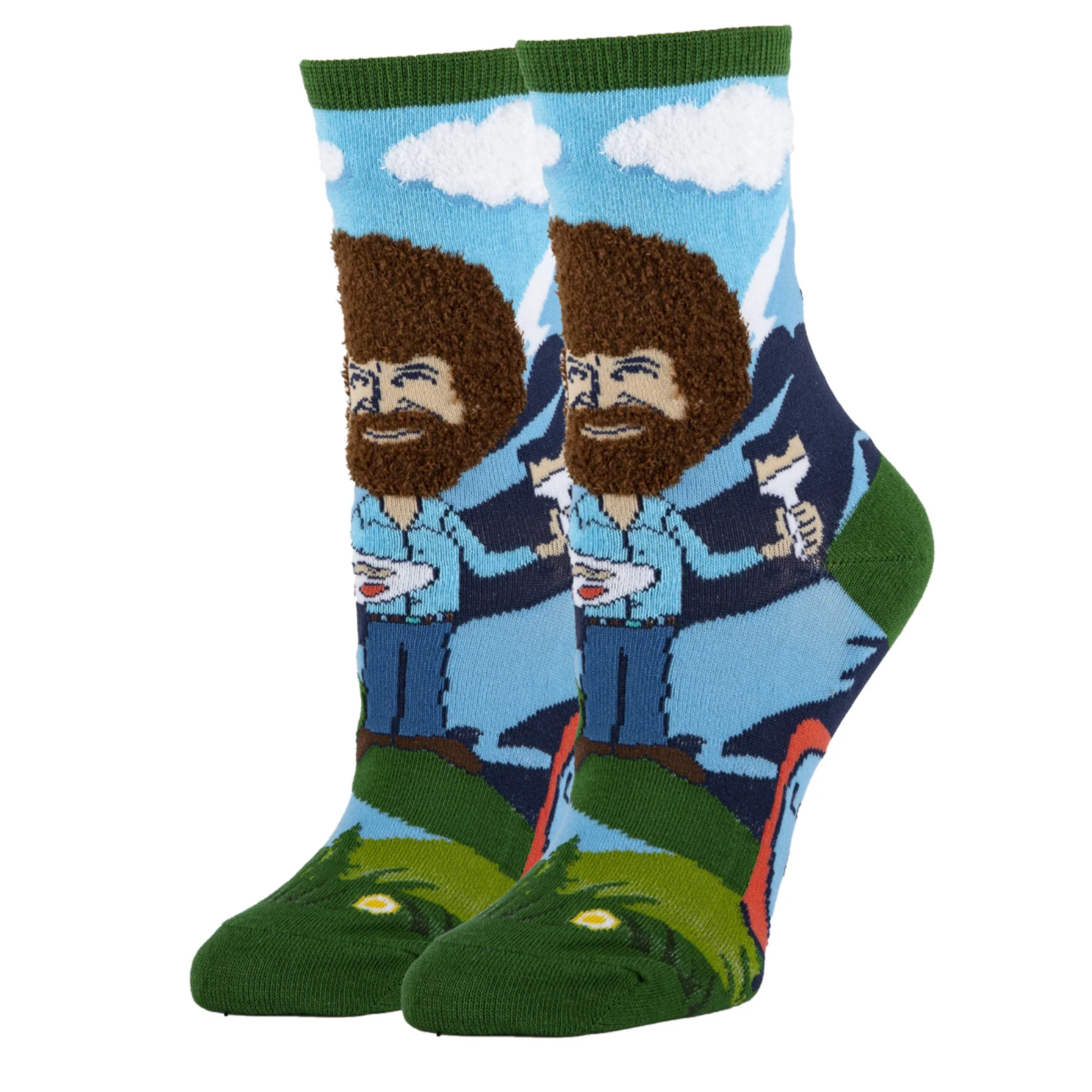 Socks (Womens) - Bob Ross - Let's Get Crazy