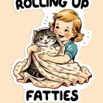 Sticker - Rolling Up Fatties (Cat)