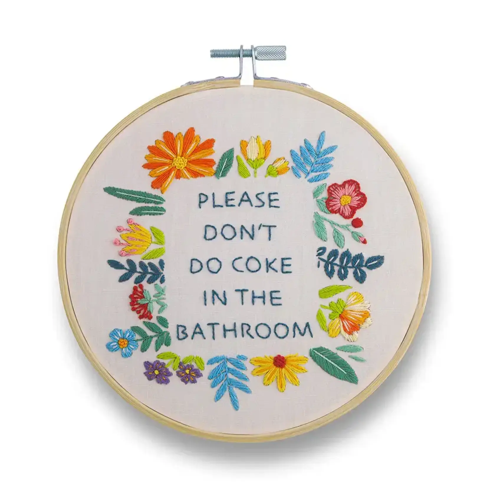 Embroidery Kit - Please Don’t Do Coke In The Bathroom