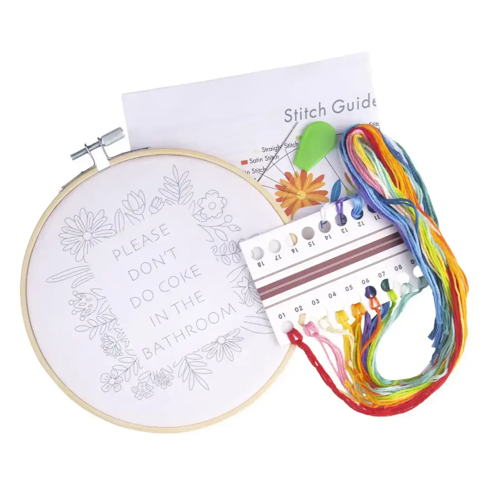 Embroidery Kit - Please Don’t Do Coke In The Bathroom