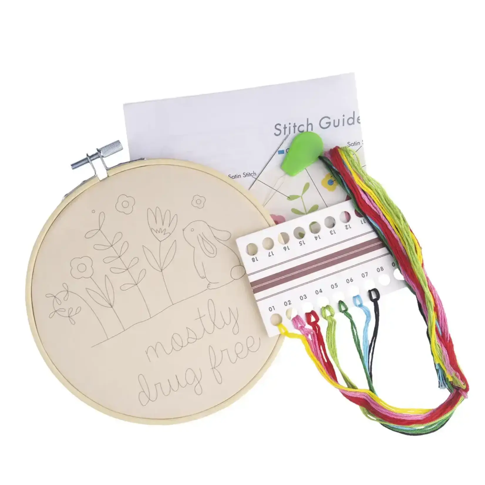 Embroidery Kit - Mostly Drug Free
