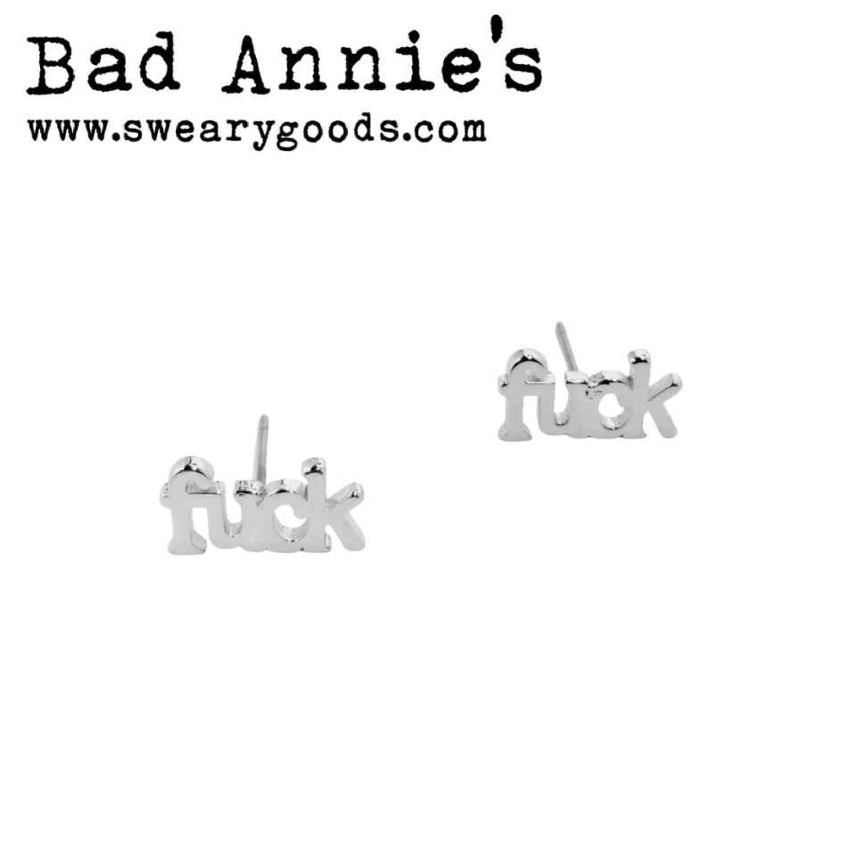Earrings - Fuck (Silver)