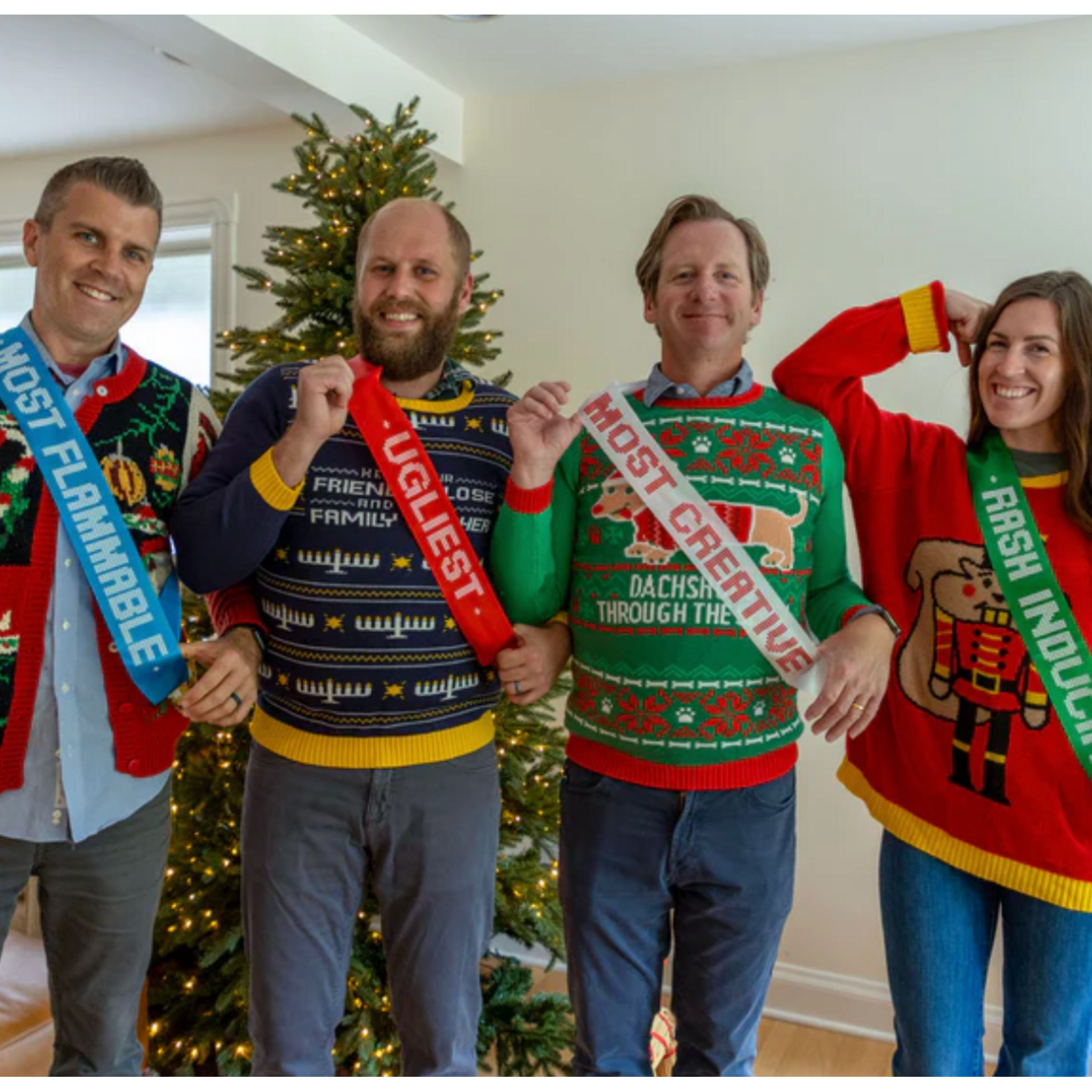 Award Sashes - Ugly Sweater Themed