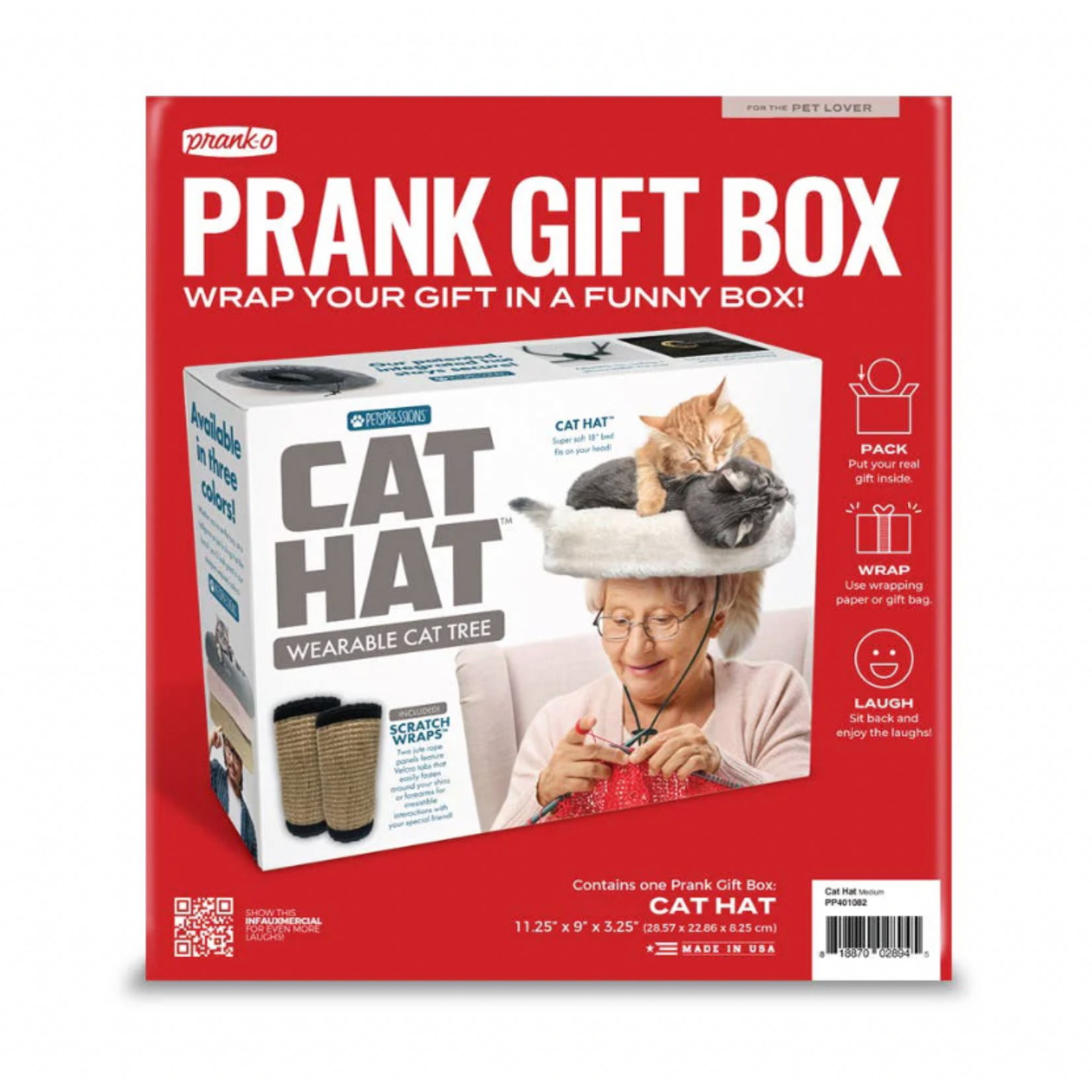 Prank Gift Box - Cat Hat Wearable Cat Tree