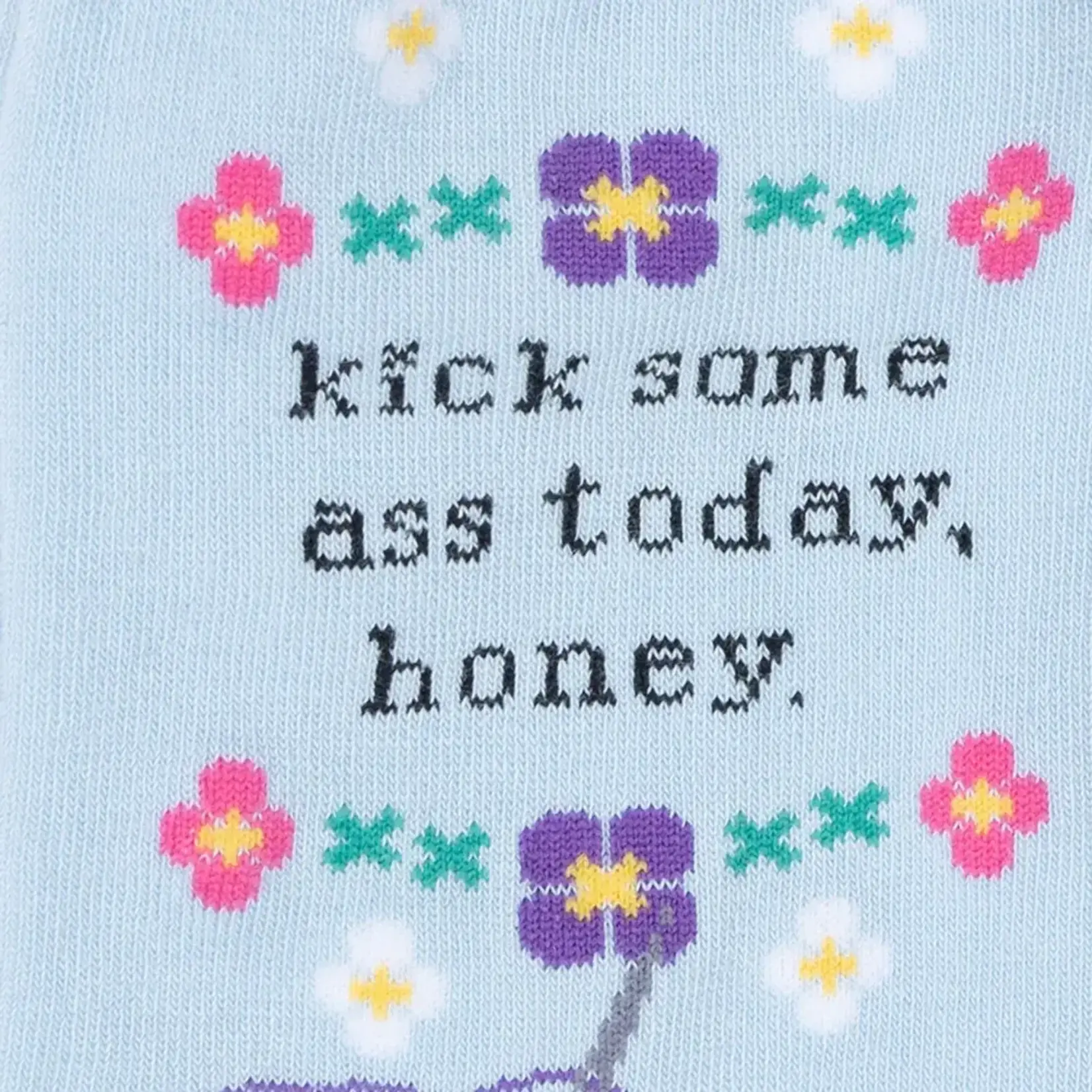 Socks (Womens) (Crew) - Kick Some Ass Today, Honey