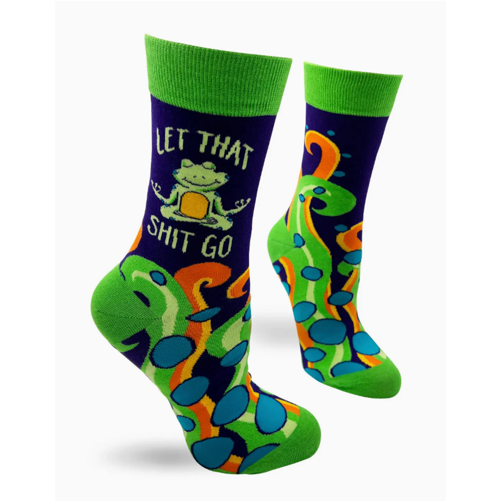 Socks (Women's) - Let That Shit Go (Frog)