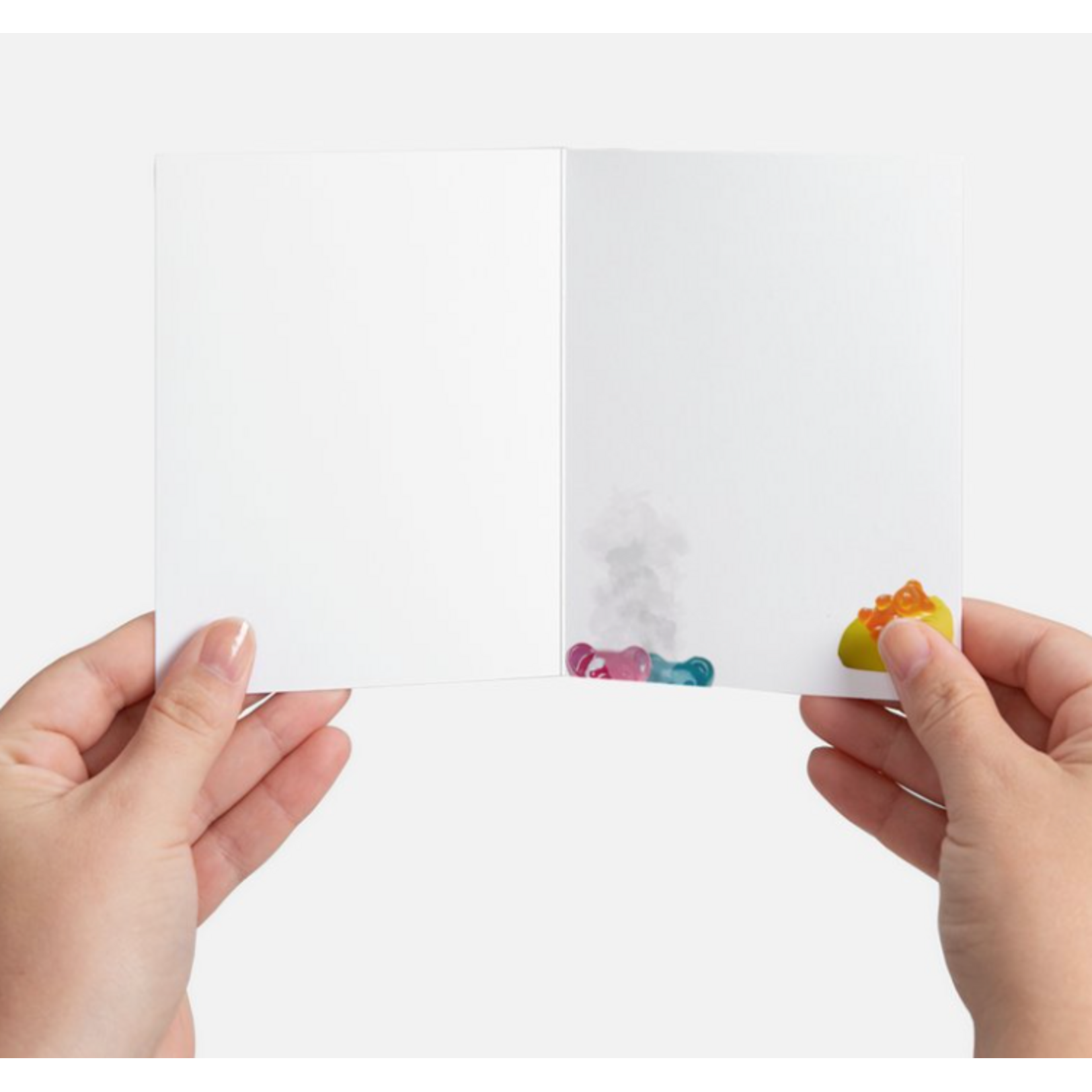 Card - For Your Birthday I Got You Hugs And Drugs. INSIDE: Gummy Bears Smoking