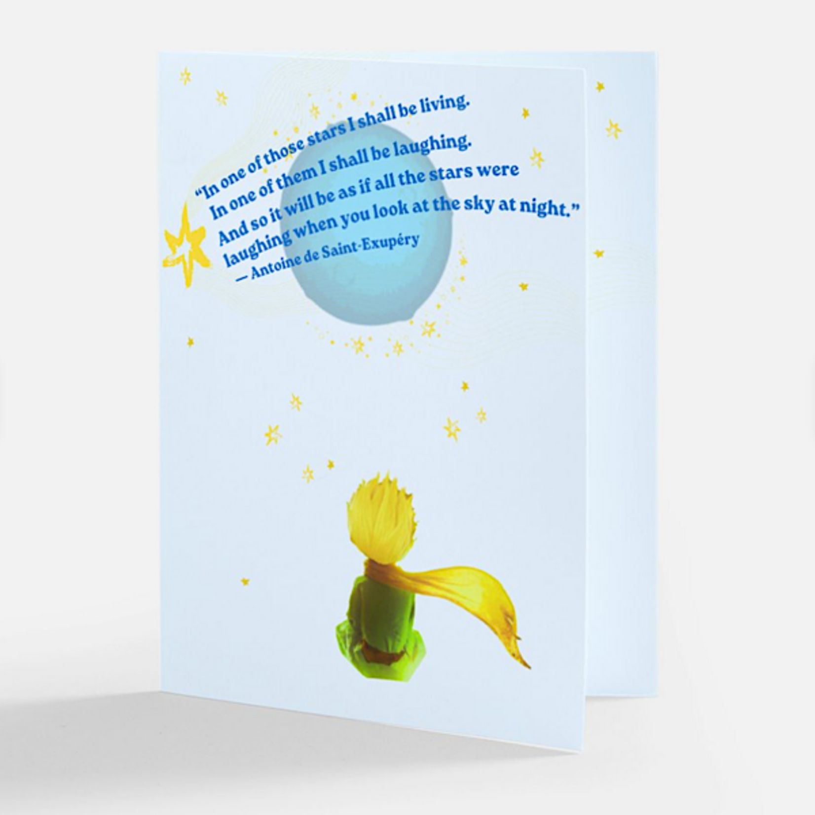 Bad Annie’s Card - “In One Of Those Stars I Shall Be Living. In One Of Them … All The Stars Were Laughing When You Look At The Sky At Night.” - Antoine De Saint-Exupery INSIDE: I’m So Sorry For Your Loss; May Every Star Bring The Blessing Of A Beautiful Memory