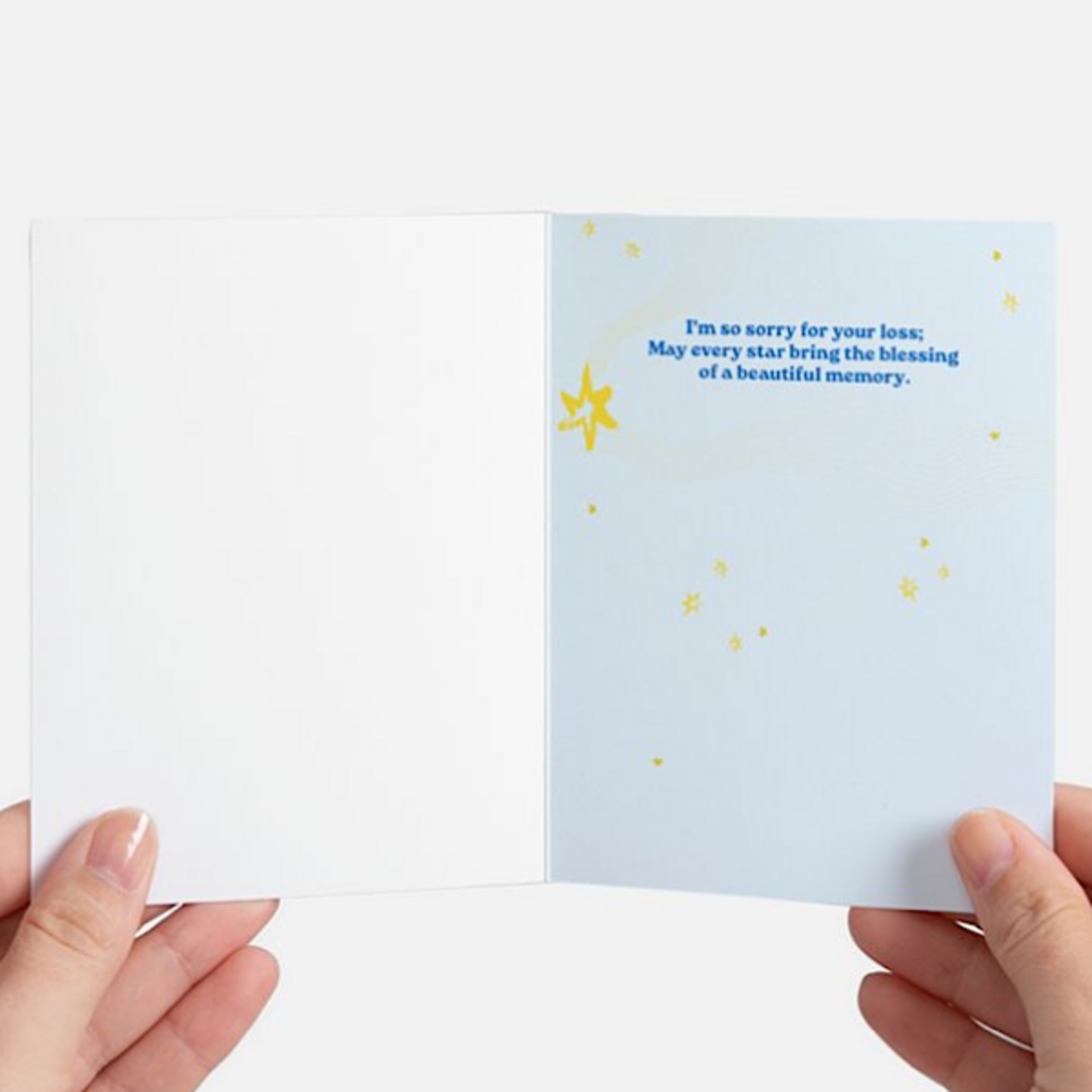 Bad Annie’s Card - “In One Of Those Stars I Shall Be Living. In One Of Them … All The Stars Were Laughing When You Look At The Sky At Night.” - Antoine De Saint-Exupery INSIDE: I’m So Sorry For Your Loss; May Every Star Bring The Blessing Of A Beautiful Memory