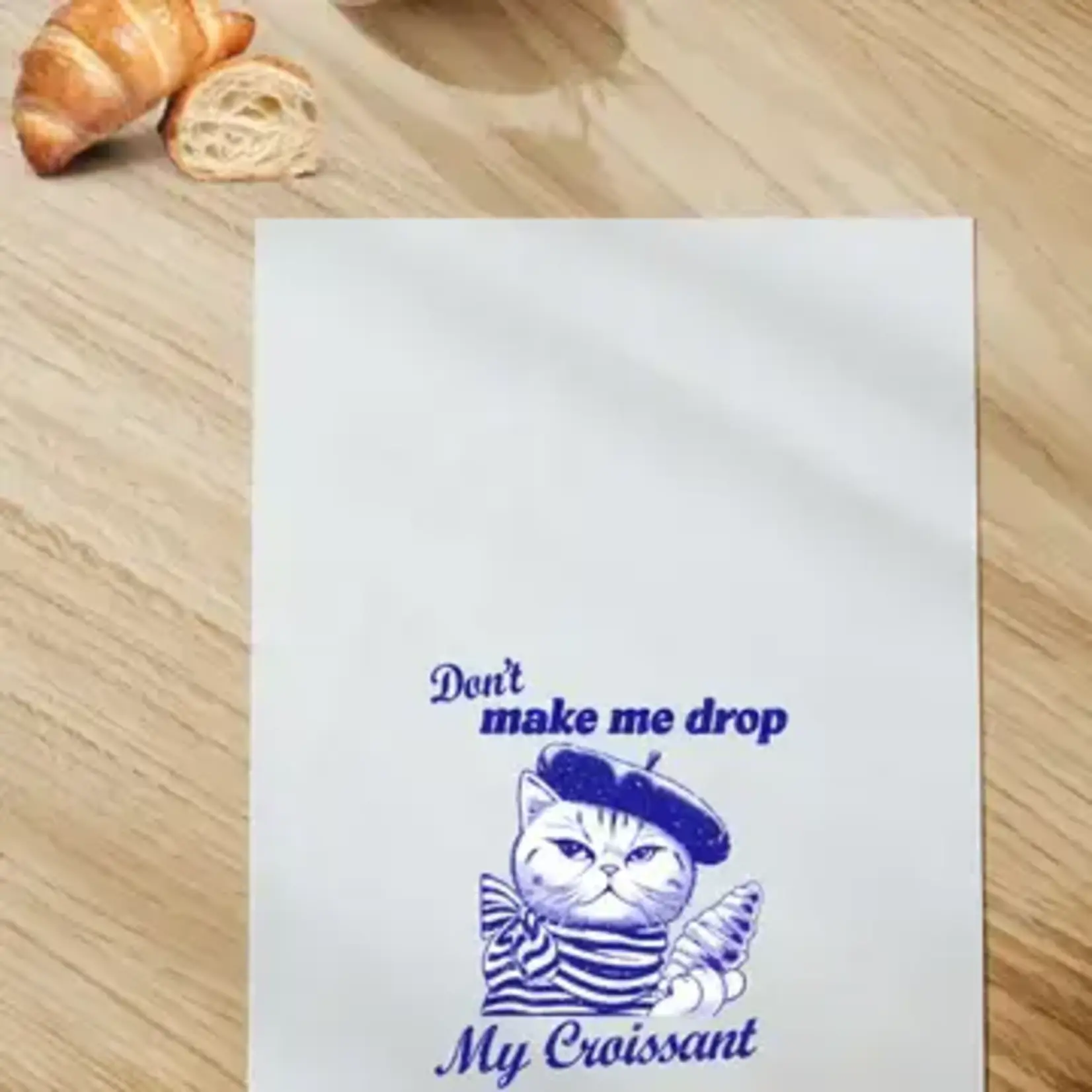 Dish Towel - Don’t Make Me Drop My Croissant (Cat)