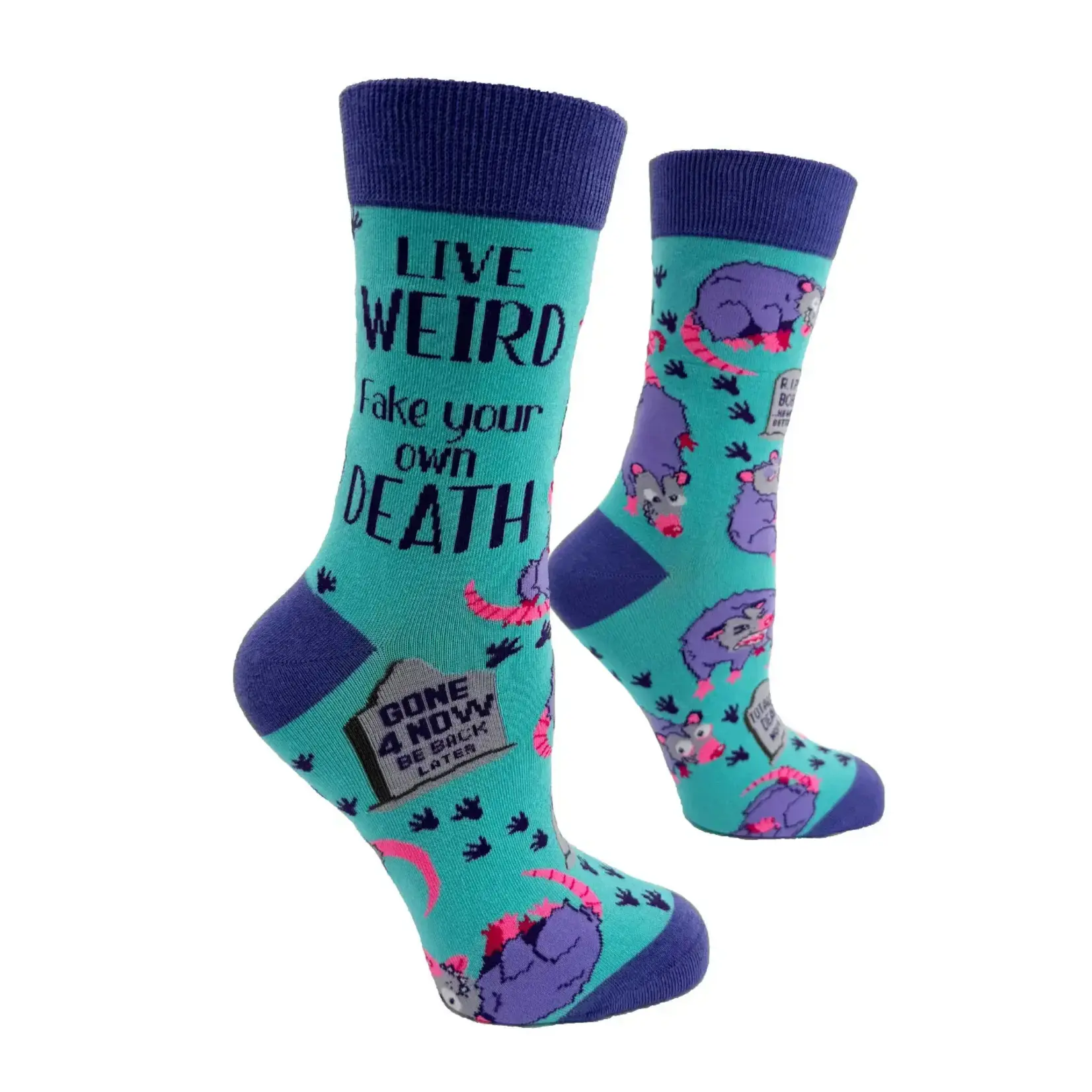 Socks (Womens) - Live Weird Fake Your Own Death