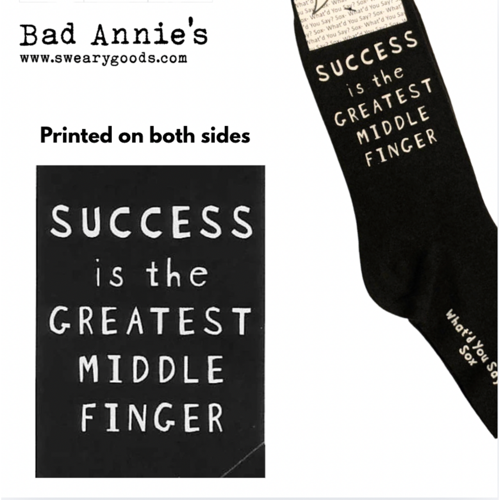 Socks (unisex) - Success Is The Greatest Middle Finger