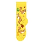 Socks (Womens) - Squirrel (Yellow)