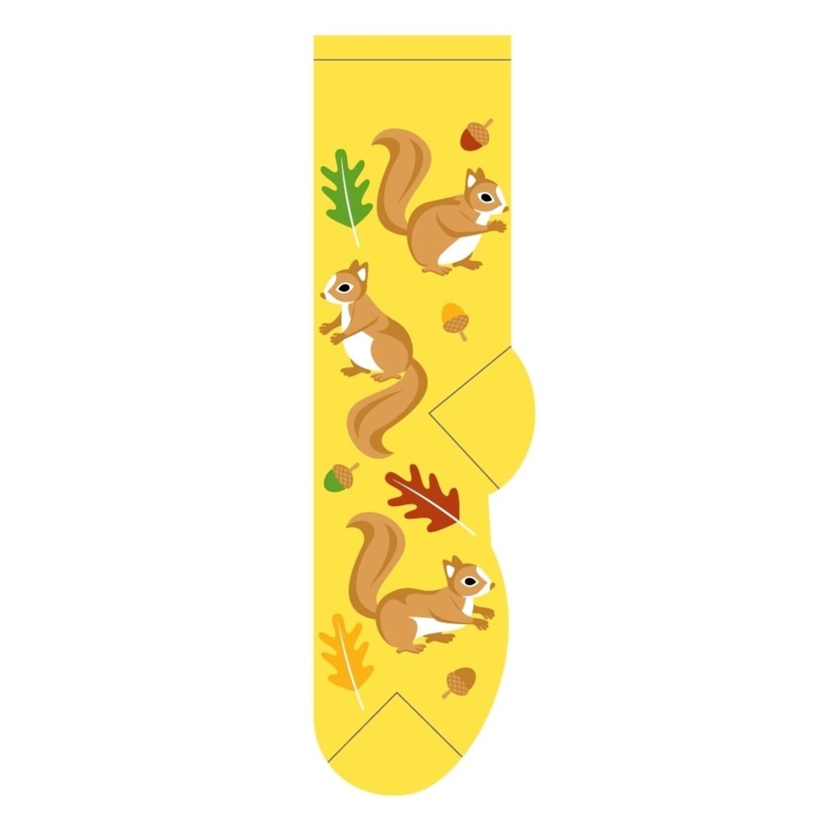 Socks (Womens) - Squirrel (Yellow)