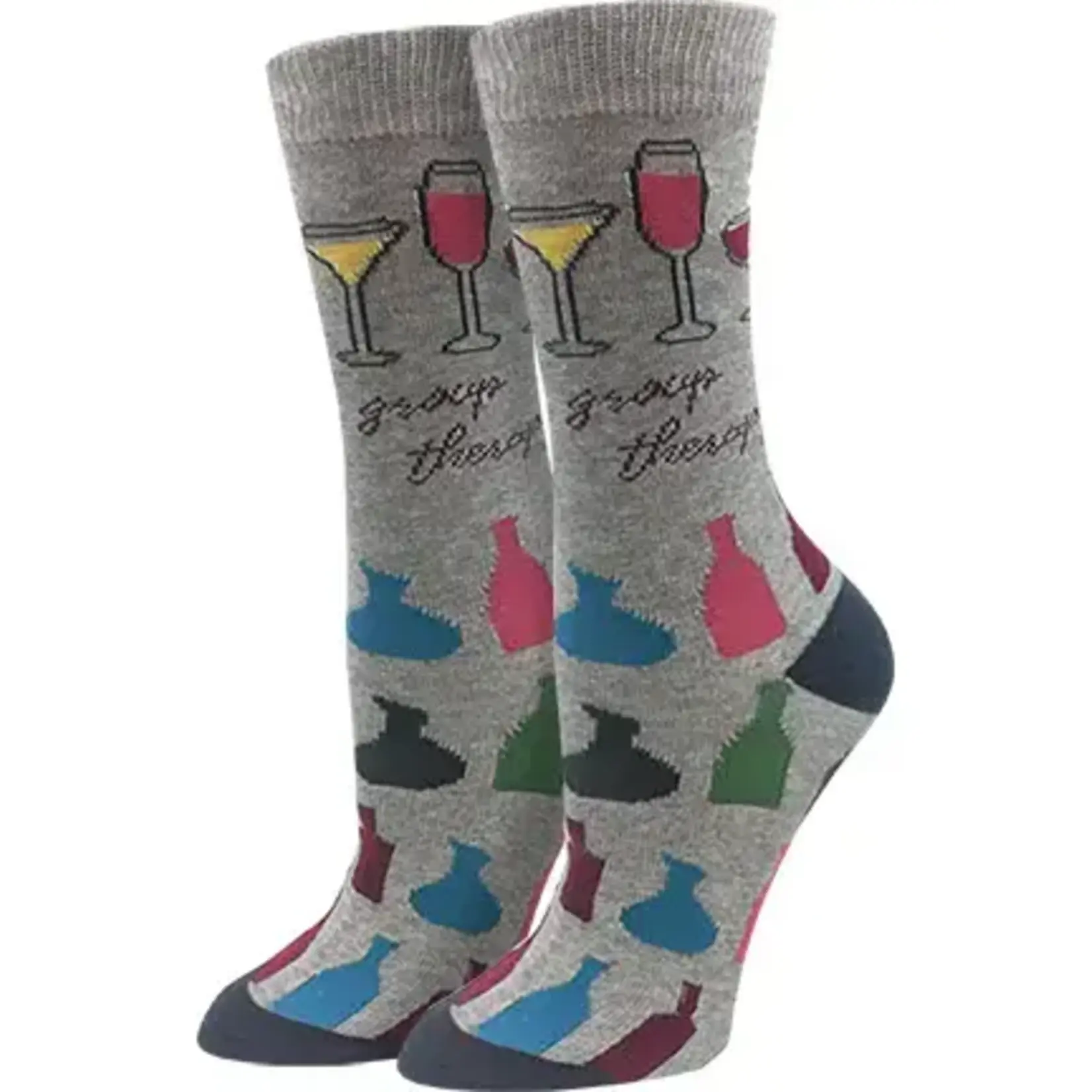 Socks (Womens) - Group Therapy (Grey)