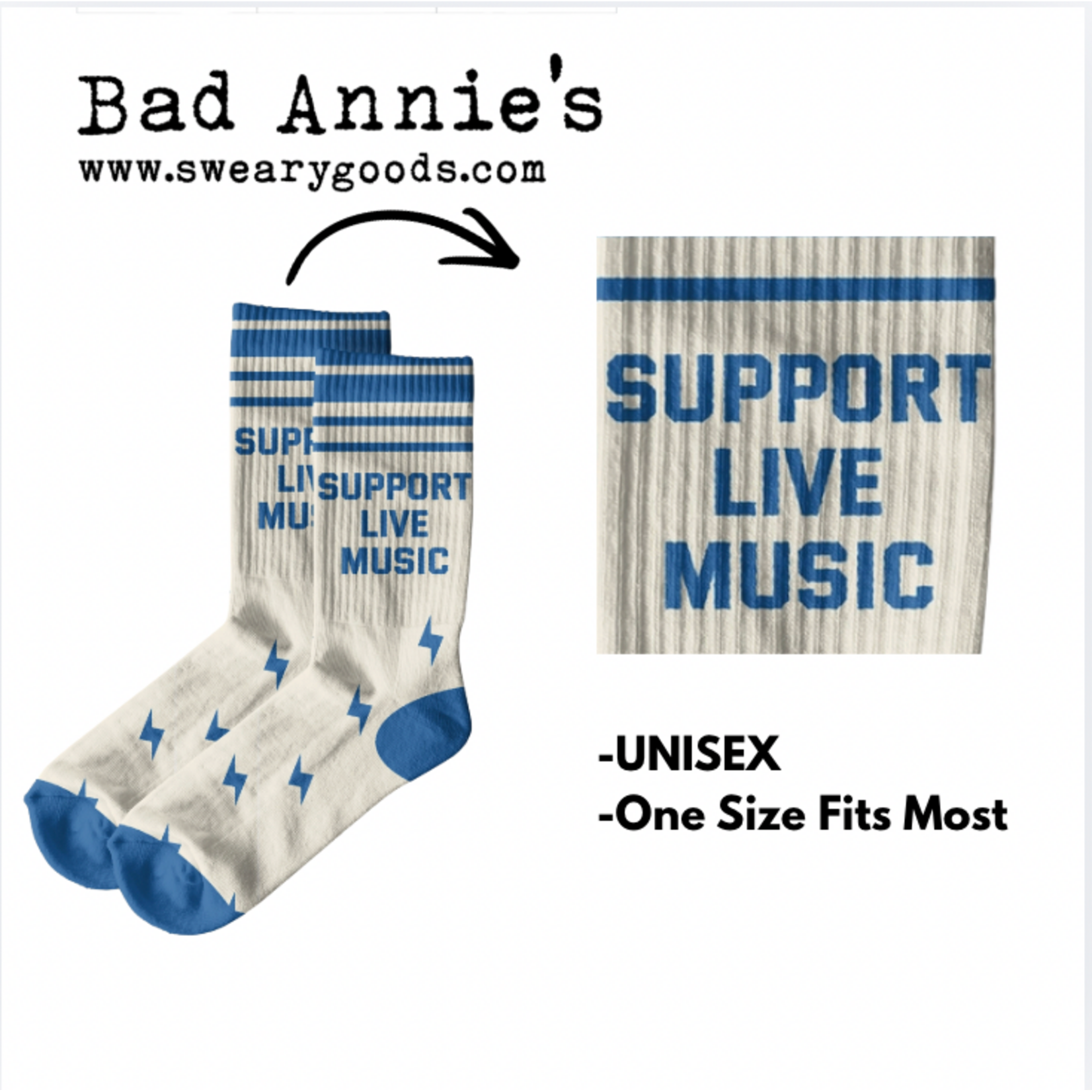 Socks - Unisex - Support Live Music