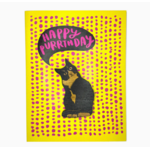 Card - Happy Purrthday (With Curious Cat Magnet)