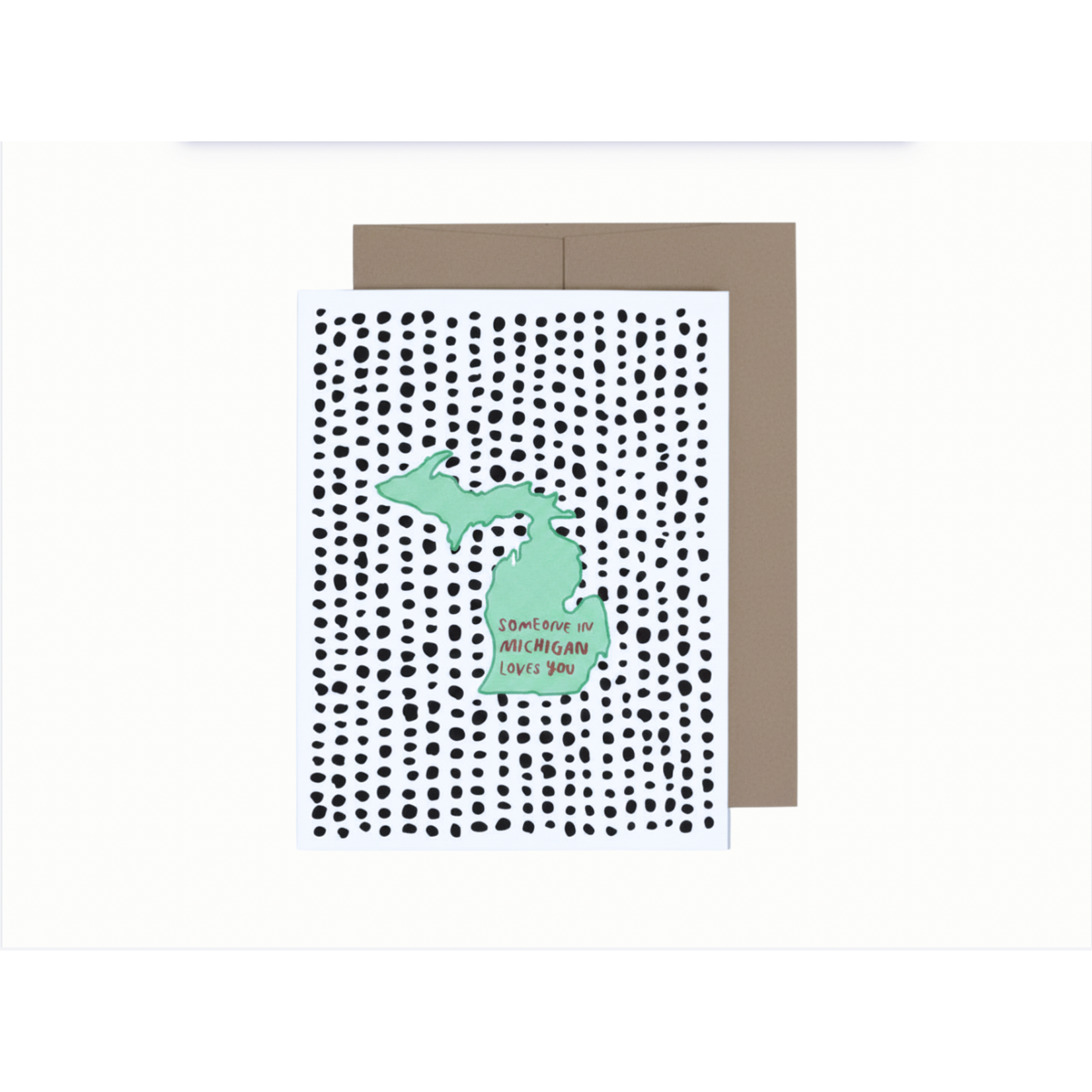 Card - Someone In Michigan Loves You (With Michigan Magnet)