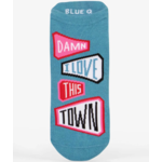 Socks (Unisex) (Sneaker Socks) - Damn I love this town - L/XL