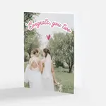 Bad Annie’s Card - Congrats, You Two INSIDE: Blank (Wedding, 2 Women Holding Hands)