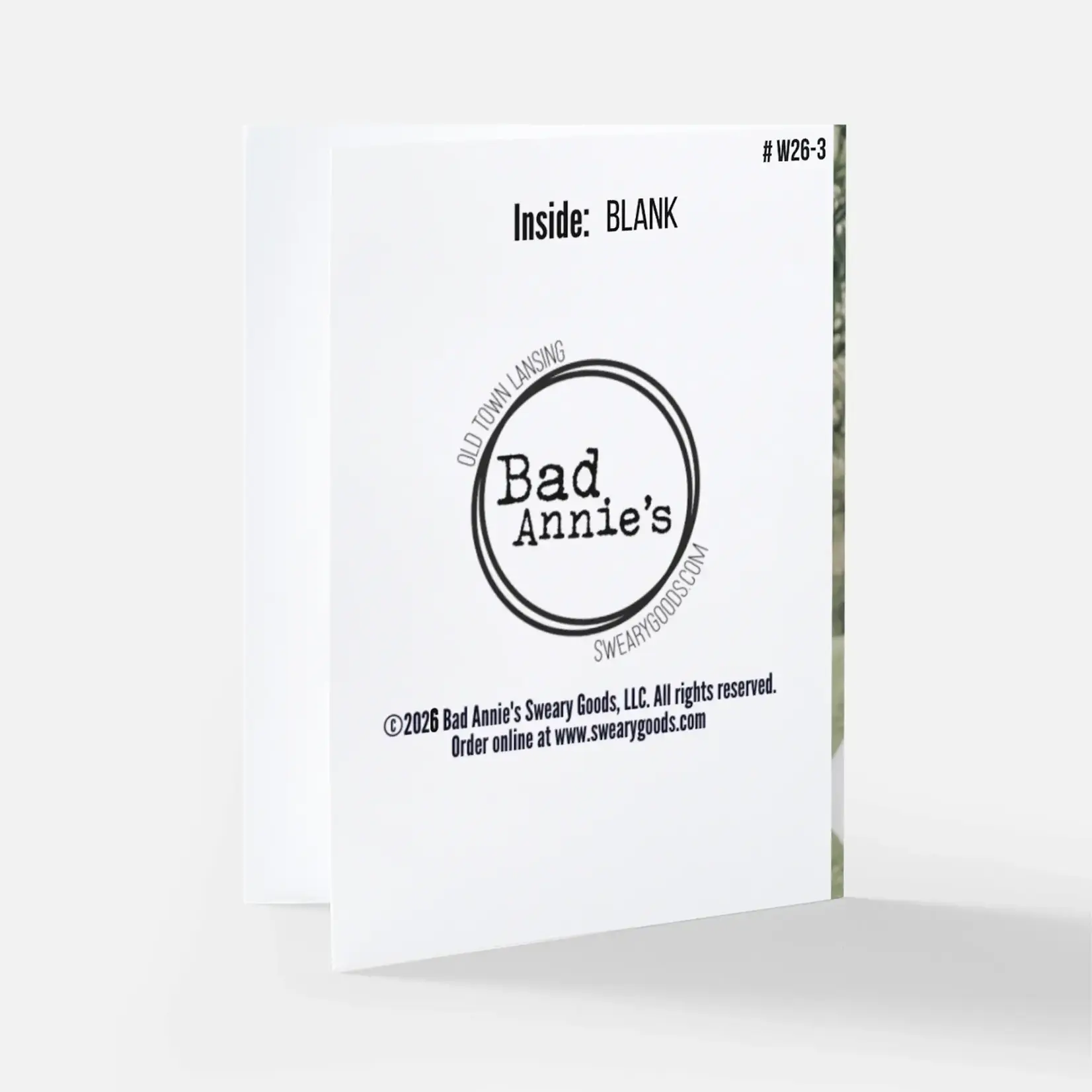Bad Annie’s Card - Congrats, You Two INSIDE: Blank (Wedding, 2 Women Holding Hands)