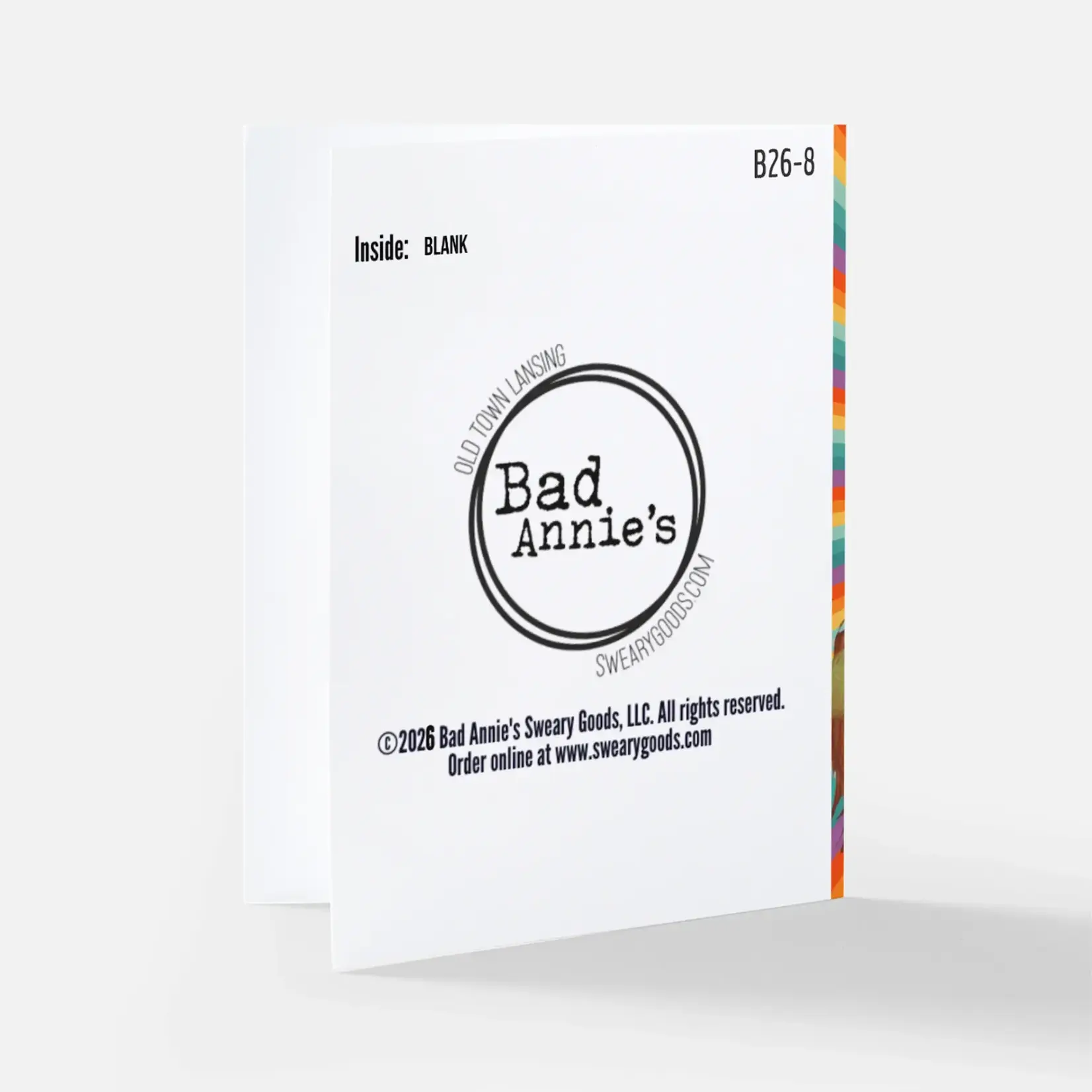 Bad Annie’s Card - Happy Birth-Gay! INSIDE: Blank (2 Women, Birthday)