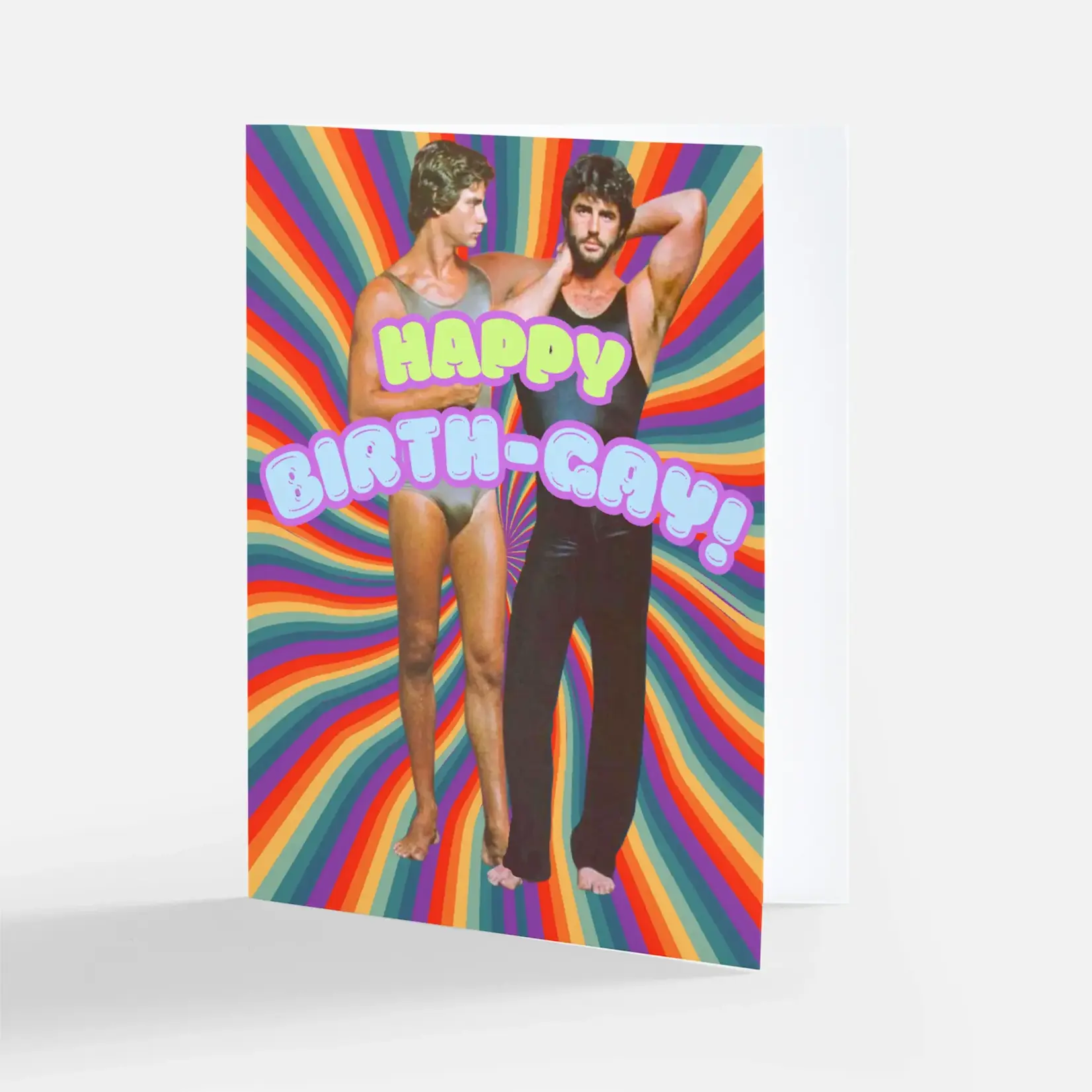 Bad Annie’s Card - Happy Birth-Gay! INSIDE: Blank (2 Men, Birthday)