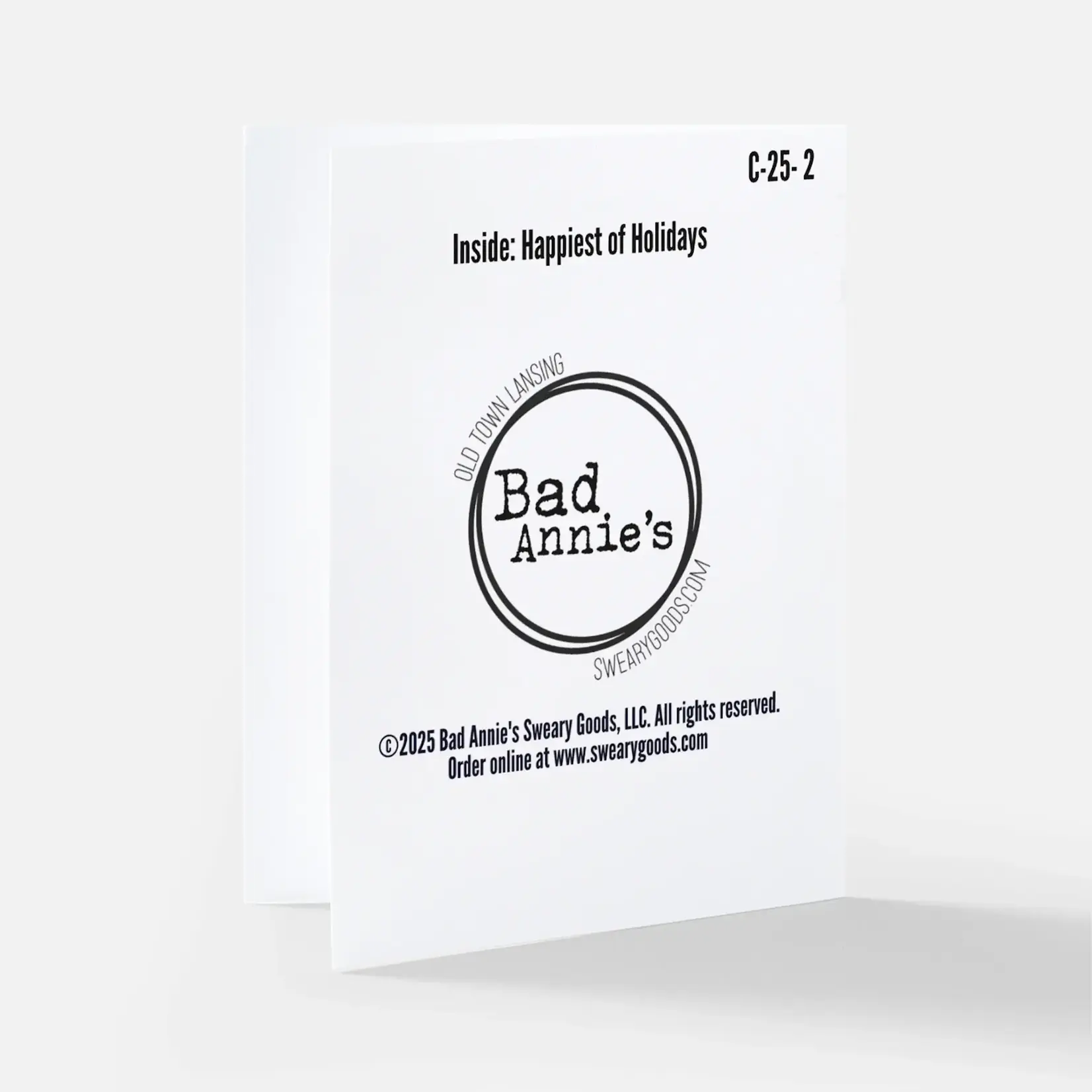 Bad Annie’s Card - Do You Hear What I Hear… Hhhhhaaaaa INSIDE: Happiest Of Holidays (Opossum)