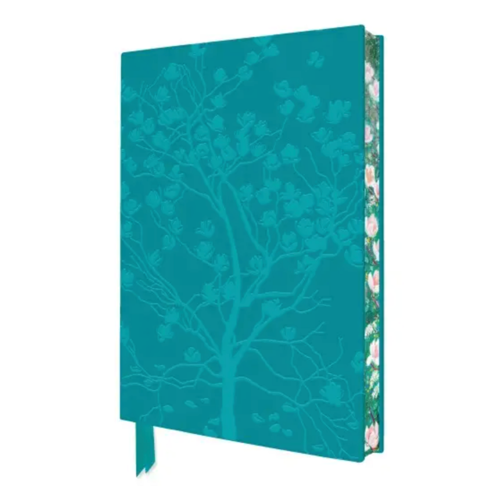Journal - Teal Embossed Magnolia Tree
