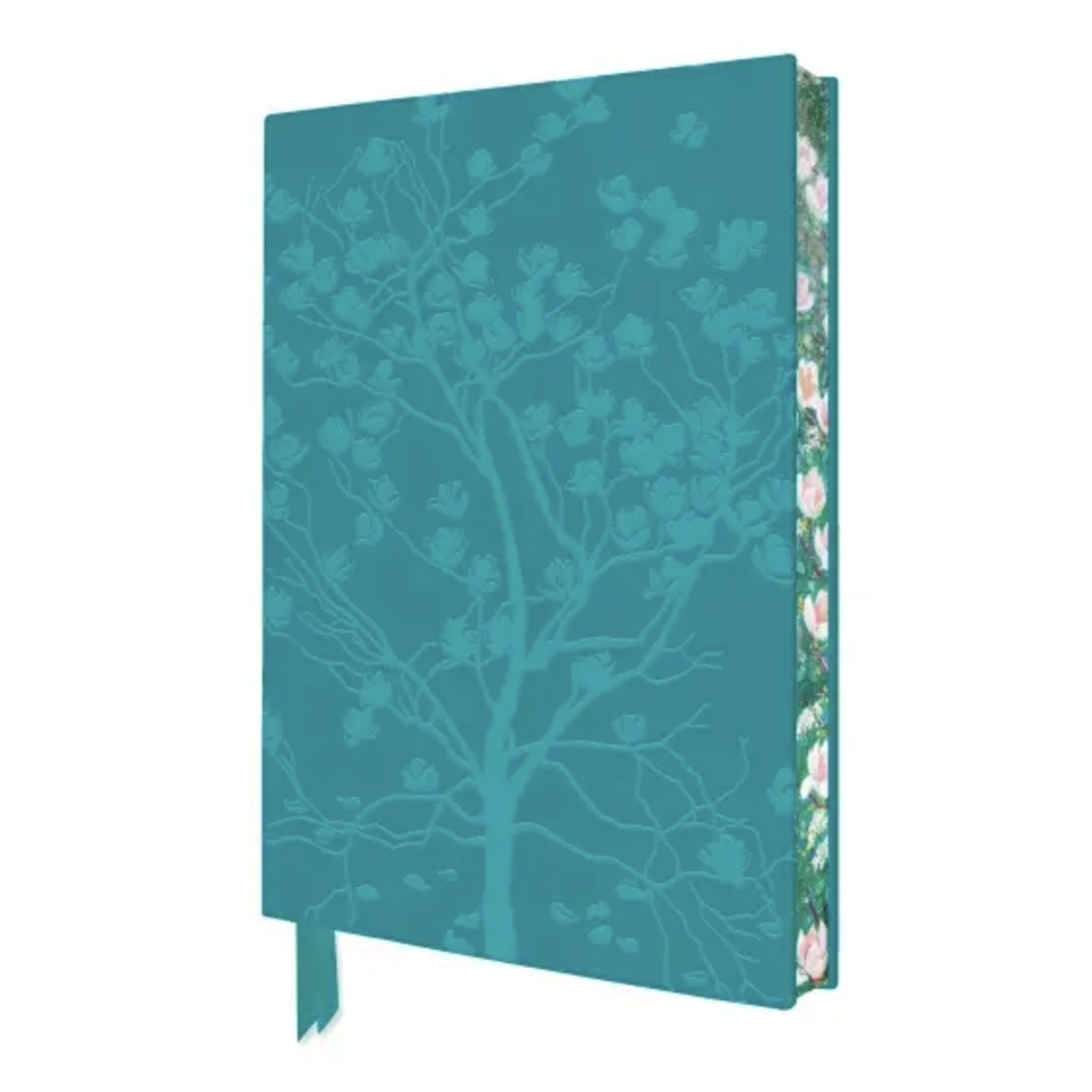 Journal - Teal Embossed Magnolia Tree