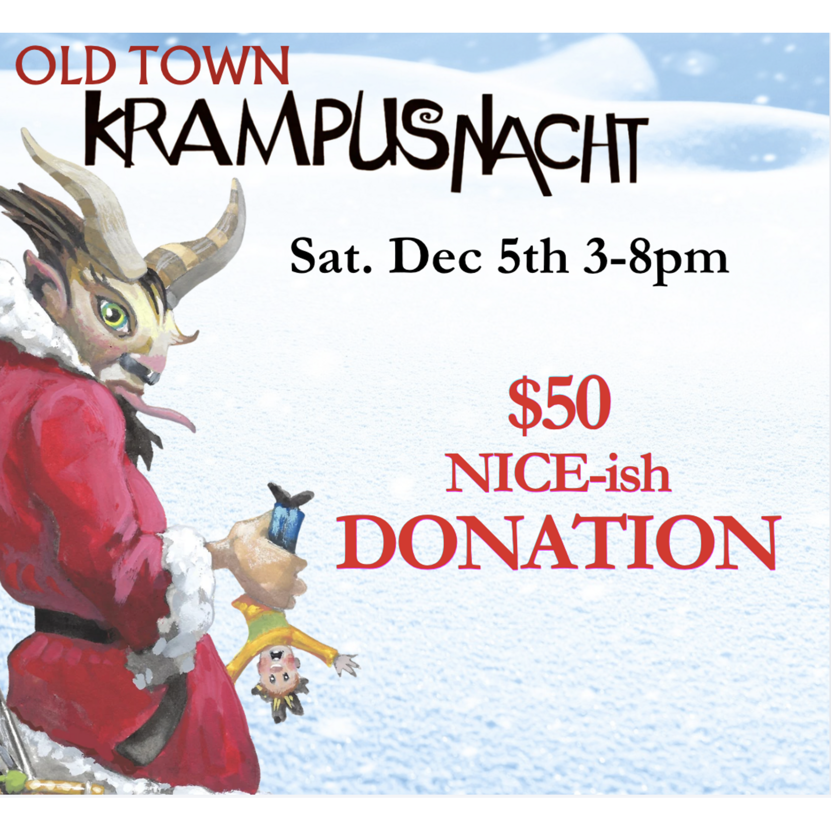 Donations For Old Town Krampusnacht Donation - $50 Friends Of Old Town Krampusnacht