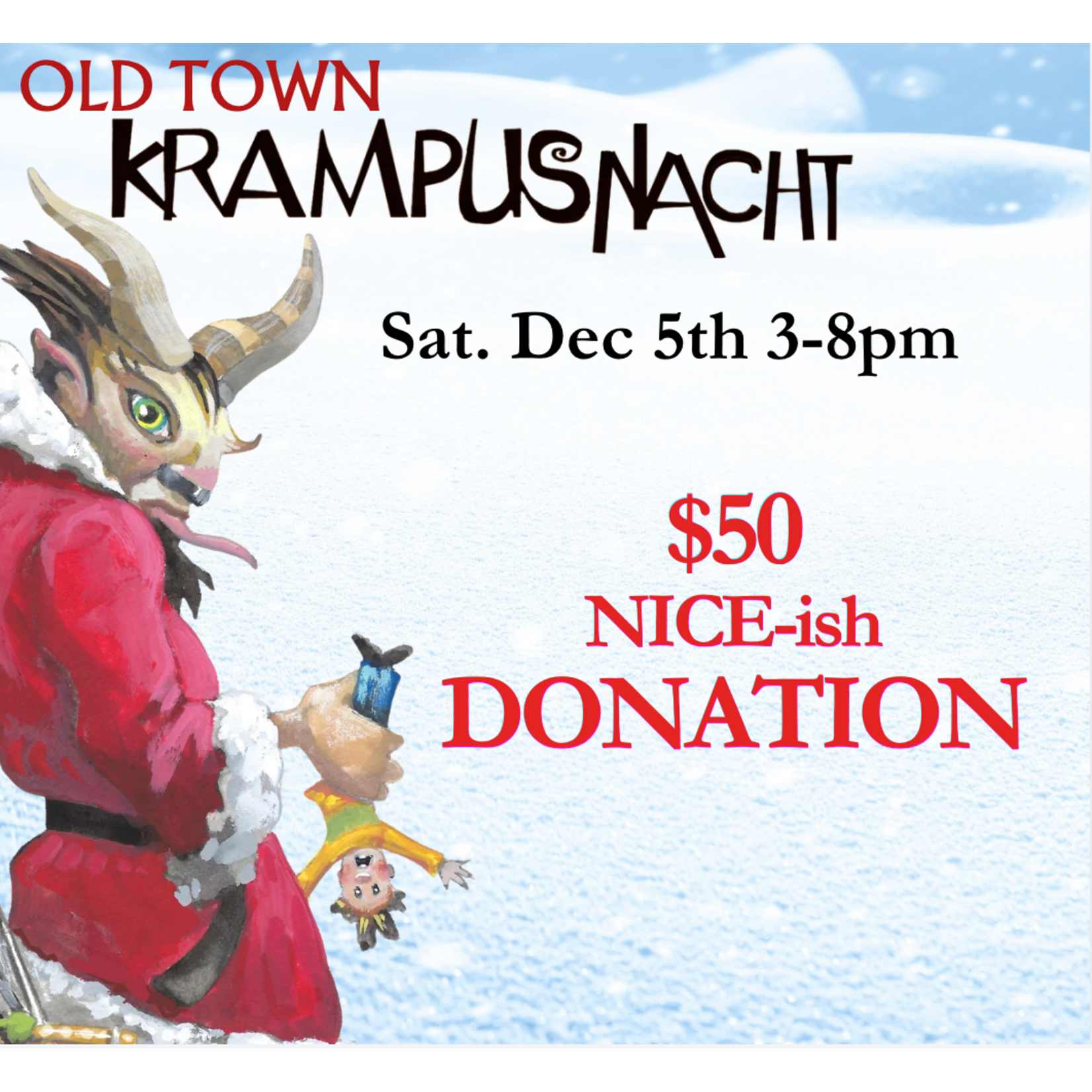 Donations For Old Town Krampusnacht Donation - $50 Friends Of Old Town Krampusnacht