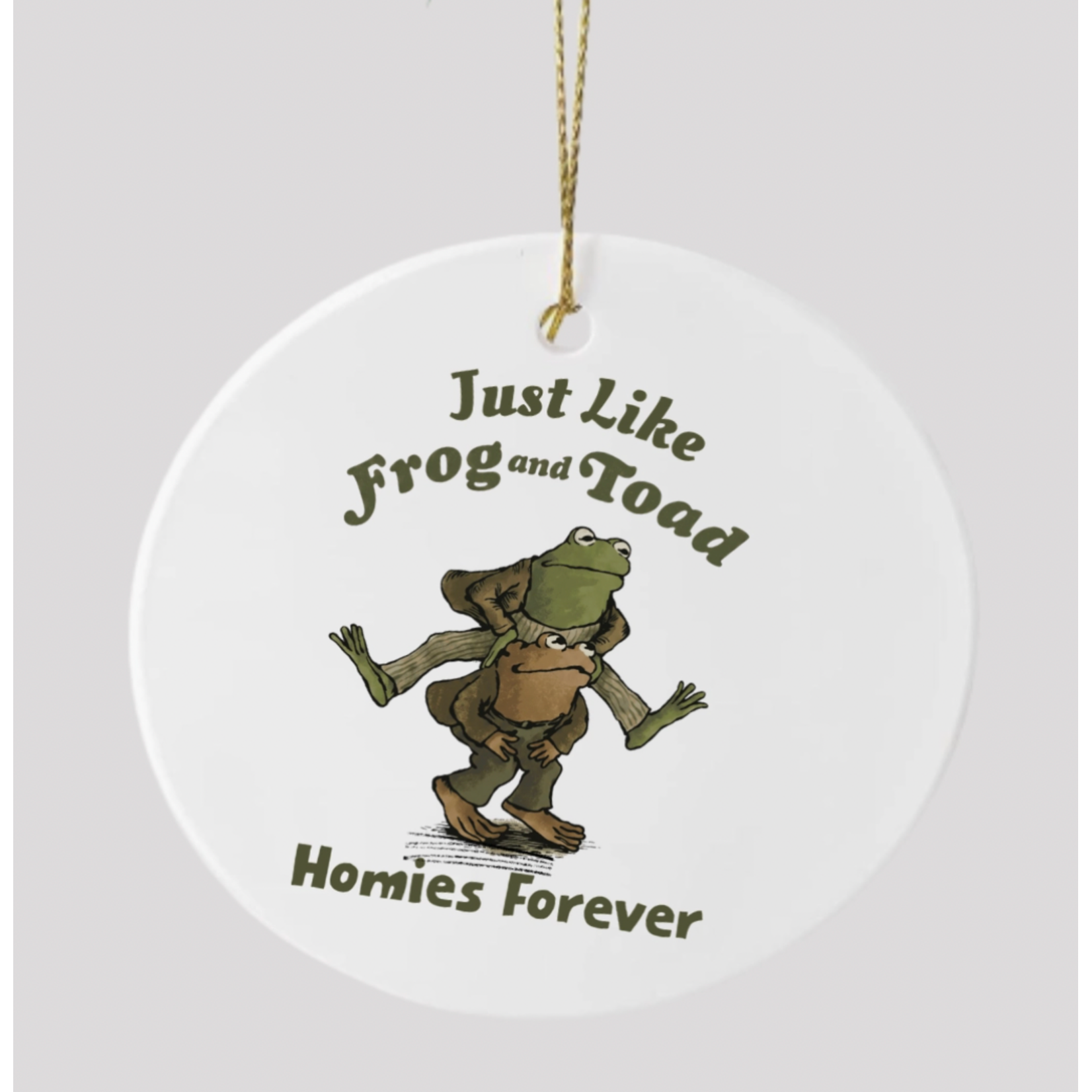 Ornament (Ceramic) - Frog And Toad - Homies Forever
