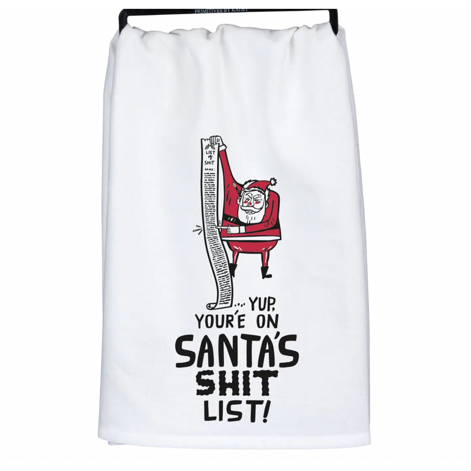 Dish Towel - You're On Santa's Shit List!