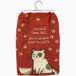 Dish Towel - The Cat Has Been Fed, Don't Listen To Their Bullshit