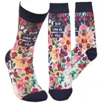 Socks (Unisex) - You Can Do This (Floral)