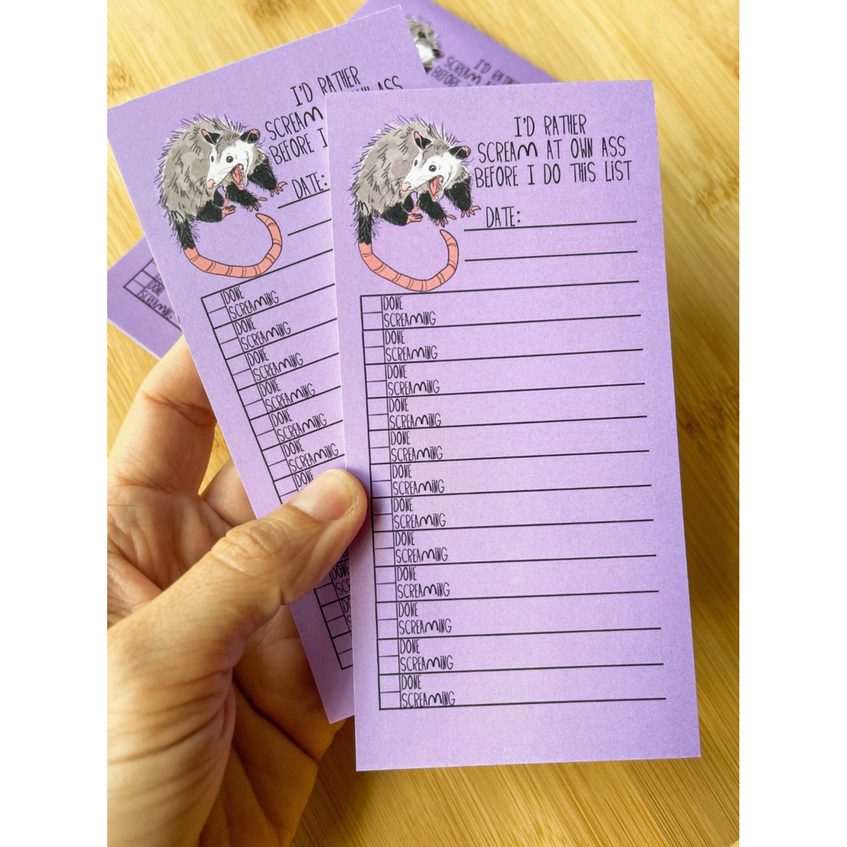 Notepad - To-Do - 50 Sheets - Possum Screaming At Own Ass
