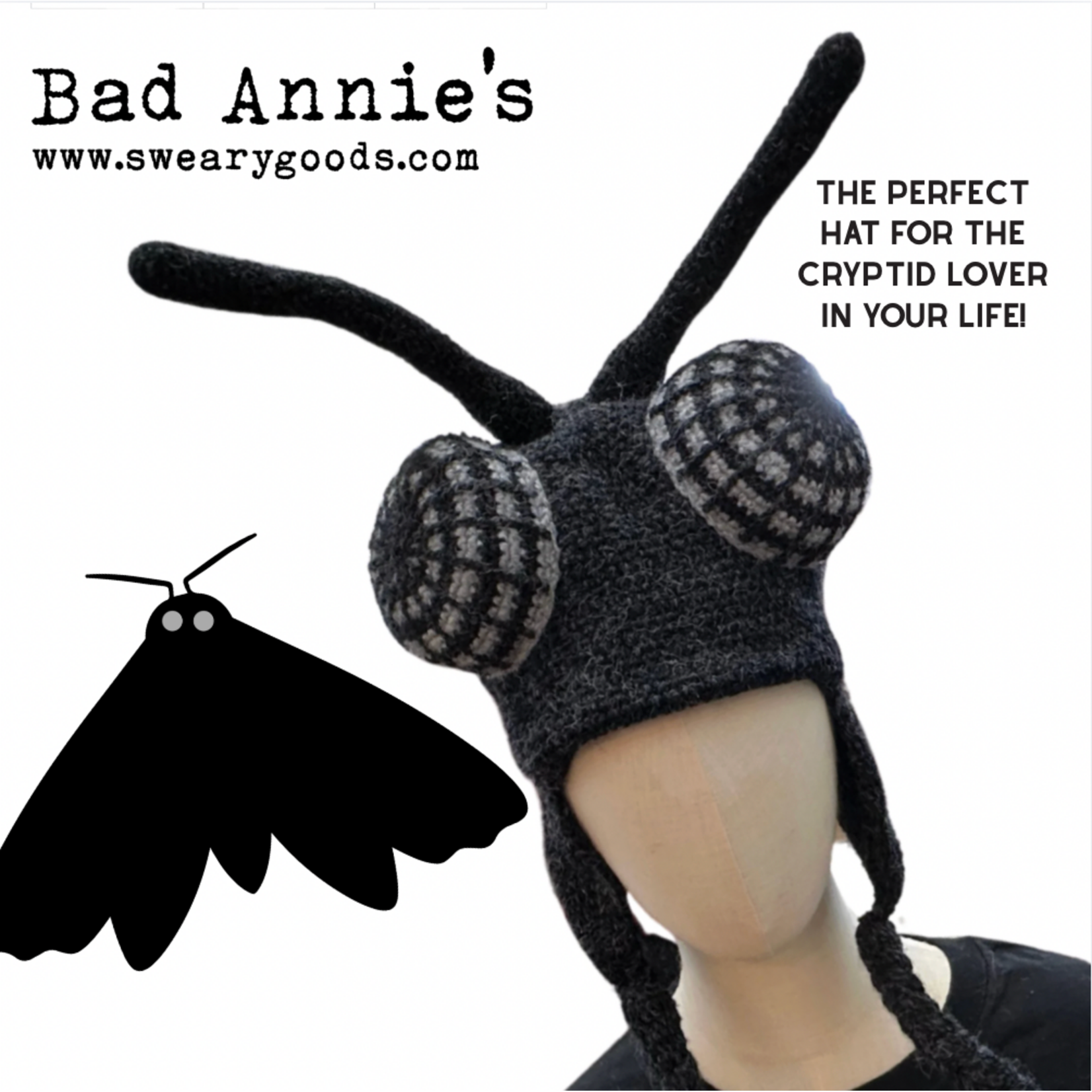 Hat - Mothman - Handmade knit