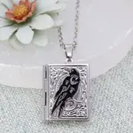 Necklace - Quoth the Raven Silver Raven Book Locket