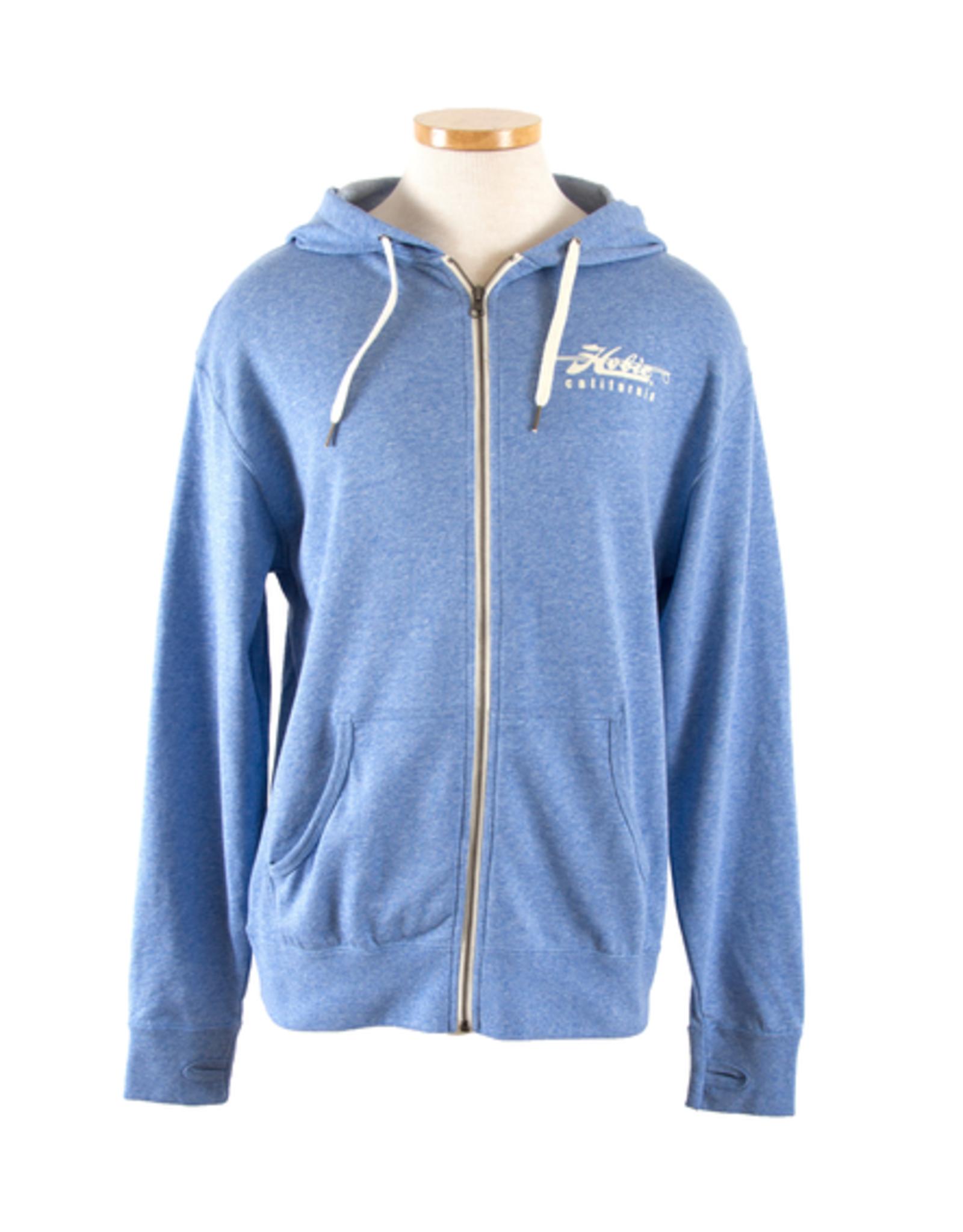 Hobie Hobie Sky Blue Zip Hoodie, Unisex, Hobie Script Logo