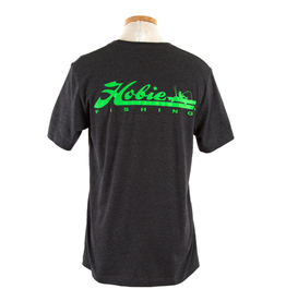 Hobie Hobie Charcoal T-Shirt, Short Sleeve, Hobie Fishing Logo in Lime