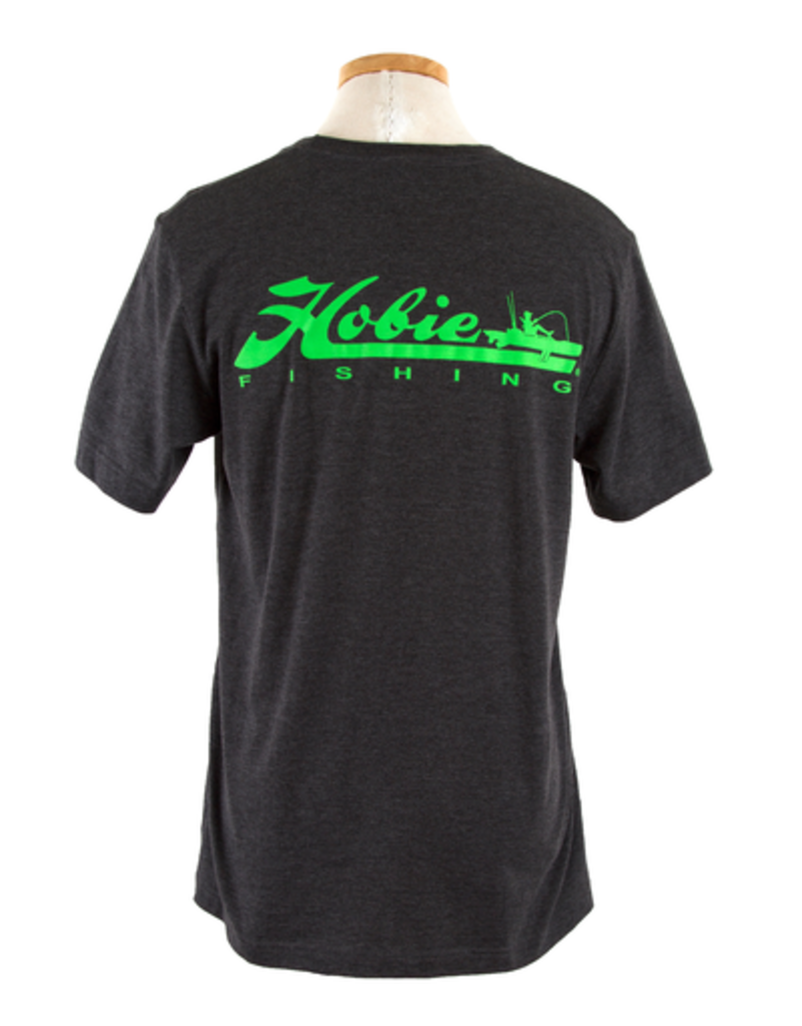 Hobie Hobie Charcoal T-Shirt, Short Sleeve, Hobie Fishing Logo in Lime