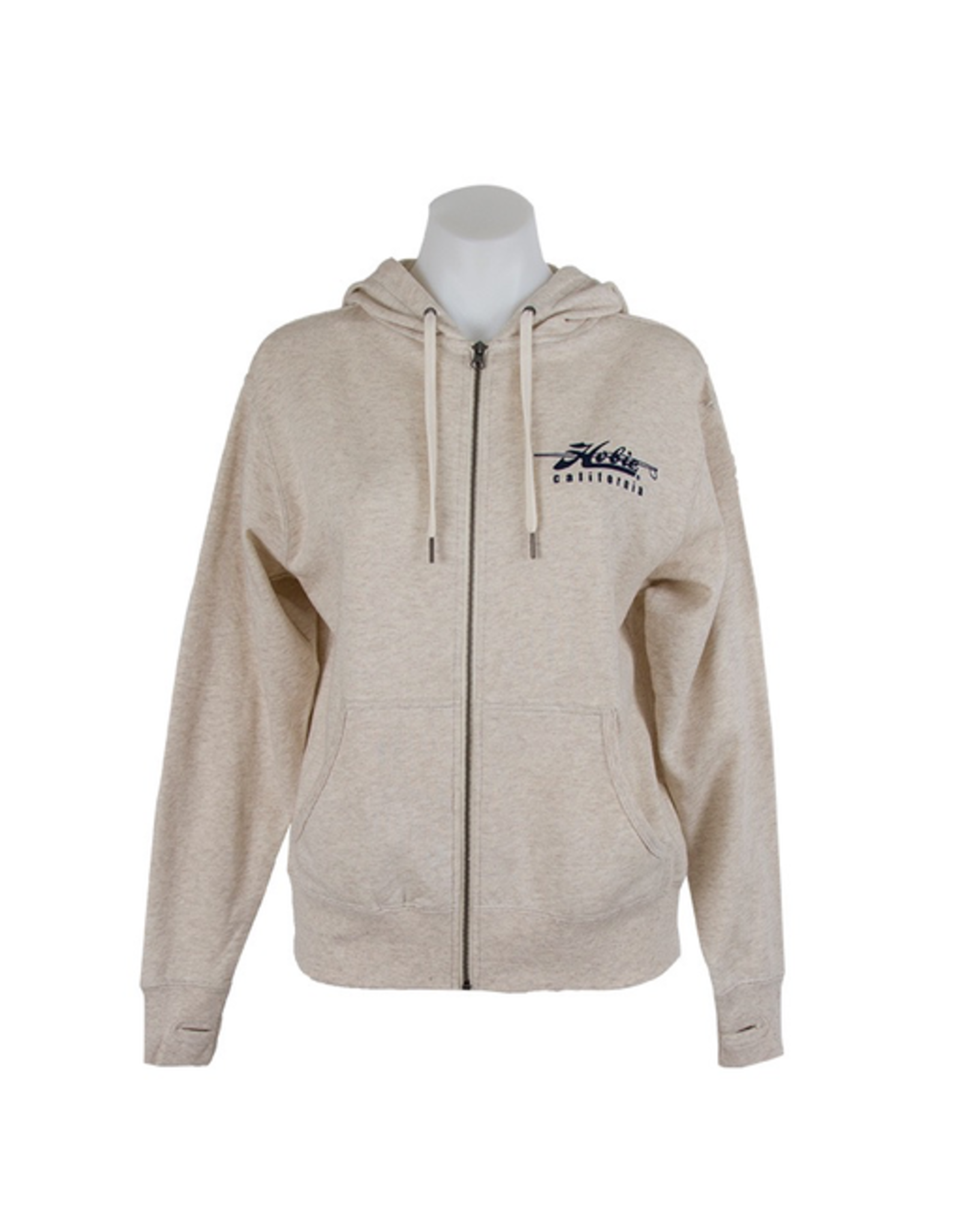 Hobie Hobie Oatmeal Zip Hoodie, Unisex, Hobie Script Logo