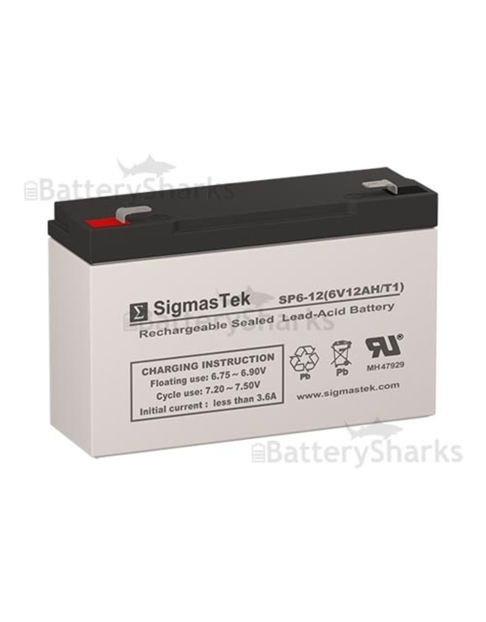 Battery Shark Livewell Battery, 6V, 12AH
