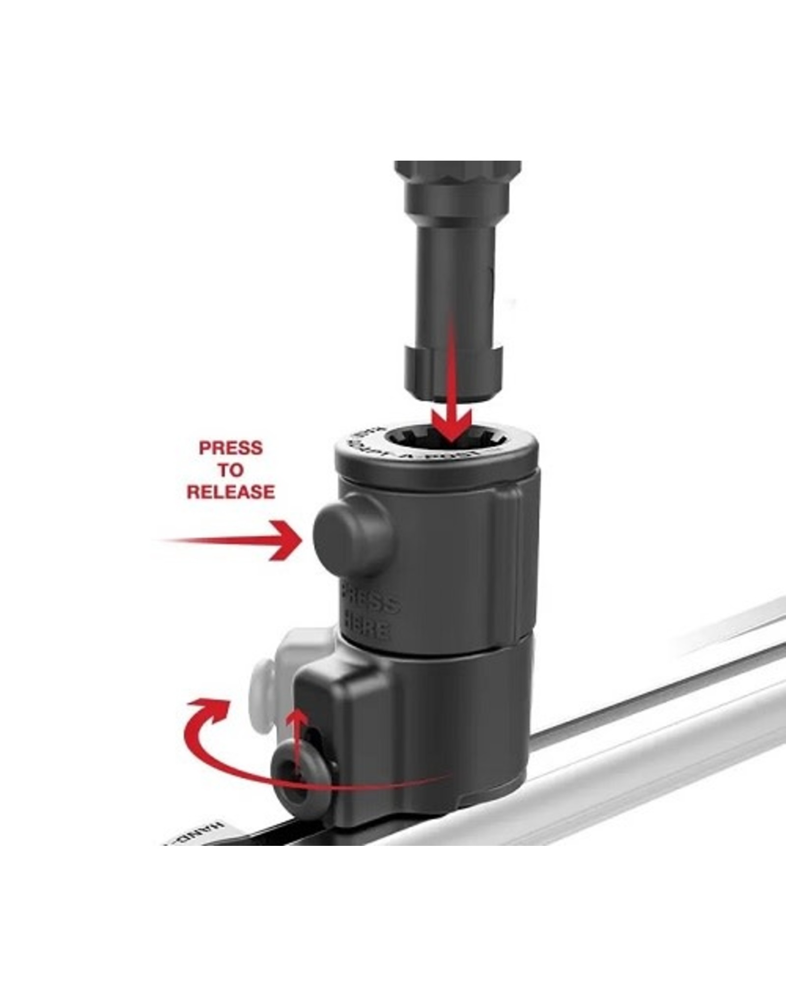 Hobie Hobie Ram Adapt-A-Post Track and Spine Adapter Base for Track Systems