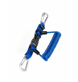 Rogue Endeavor Rogue Endeavor Coil Lanyard with Double 304 Stainless Clips- Blue